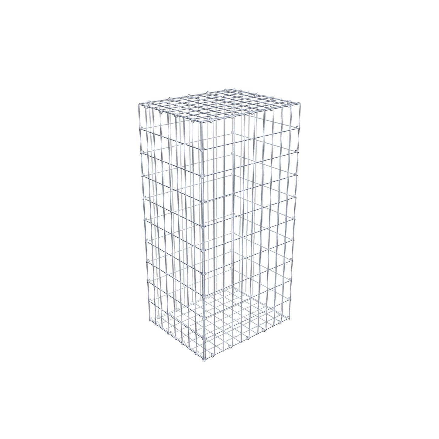 Gabion 100 cm x 40 cm x 50 cm (L x H x P), mailles 5 cm x 10 cm, anneau en C