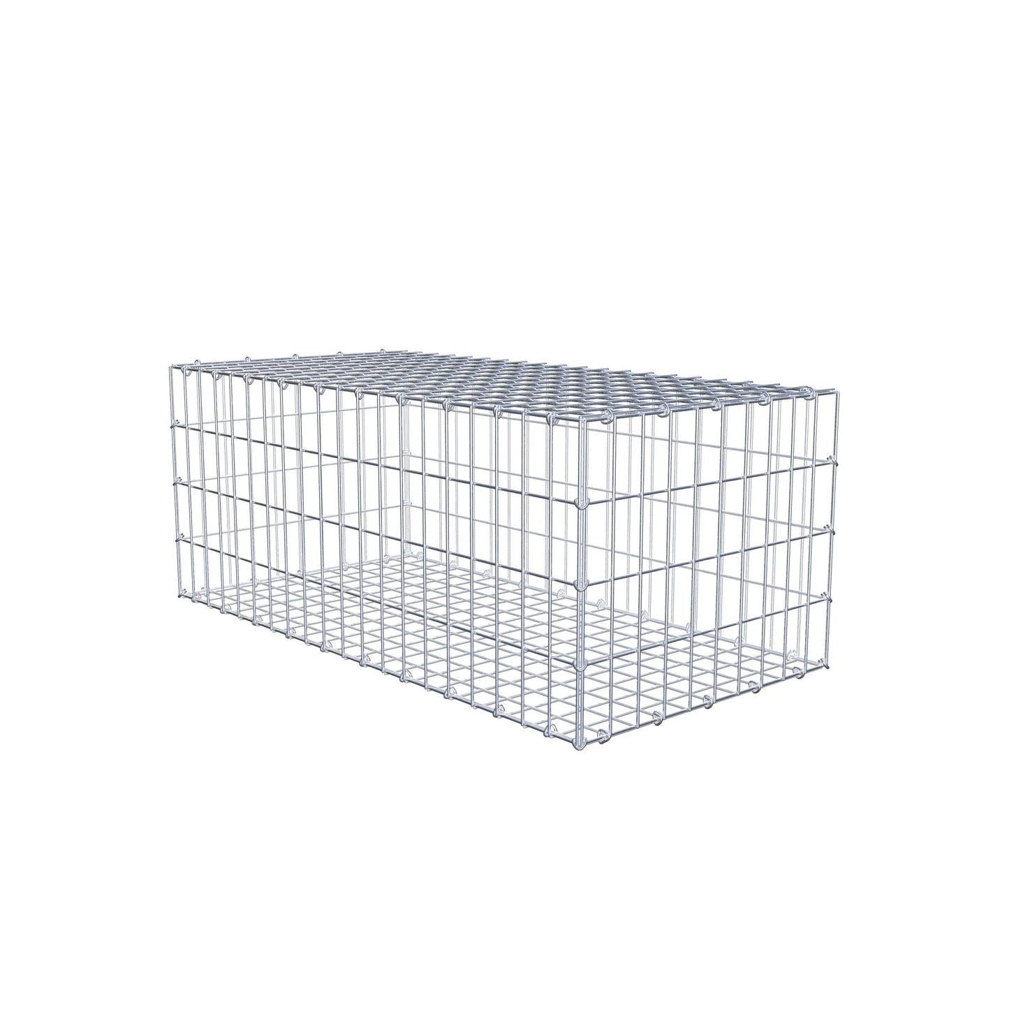 Gabion 100 cm x 40 cm x 50 cm (L x H x P), mailles 5 cm x 10 cm, anneau en C