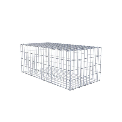 Gabion 100 cm x 40 cm x 50 cm (L x H x P), mailles 5 cm x 10 cm, anneau en C