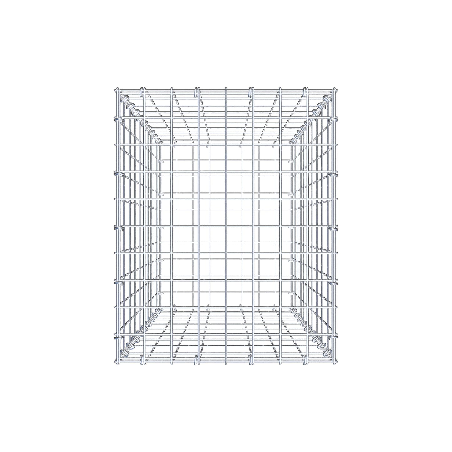 Gabion 100 cm x 40 cm x 50 cm (L x H x P), mailles 5 cm x 10 cm, anneau en C