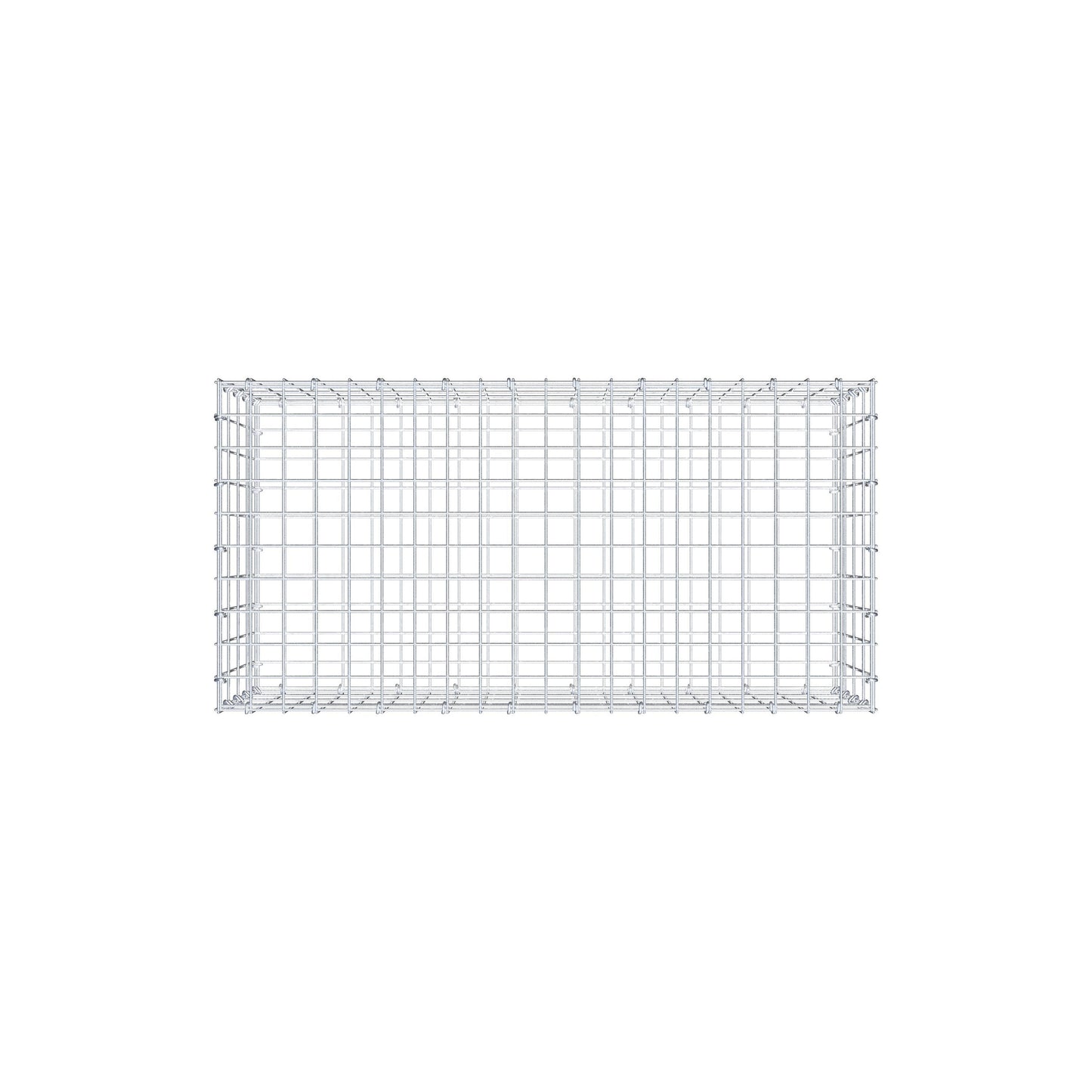 Gabion 100 cm x 40 cm x 50 cm (L x H x P), mailles 5 cm x 10 cm, anneau en C