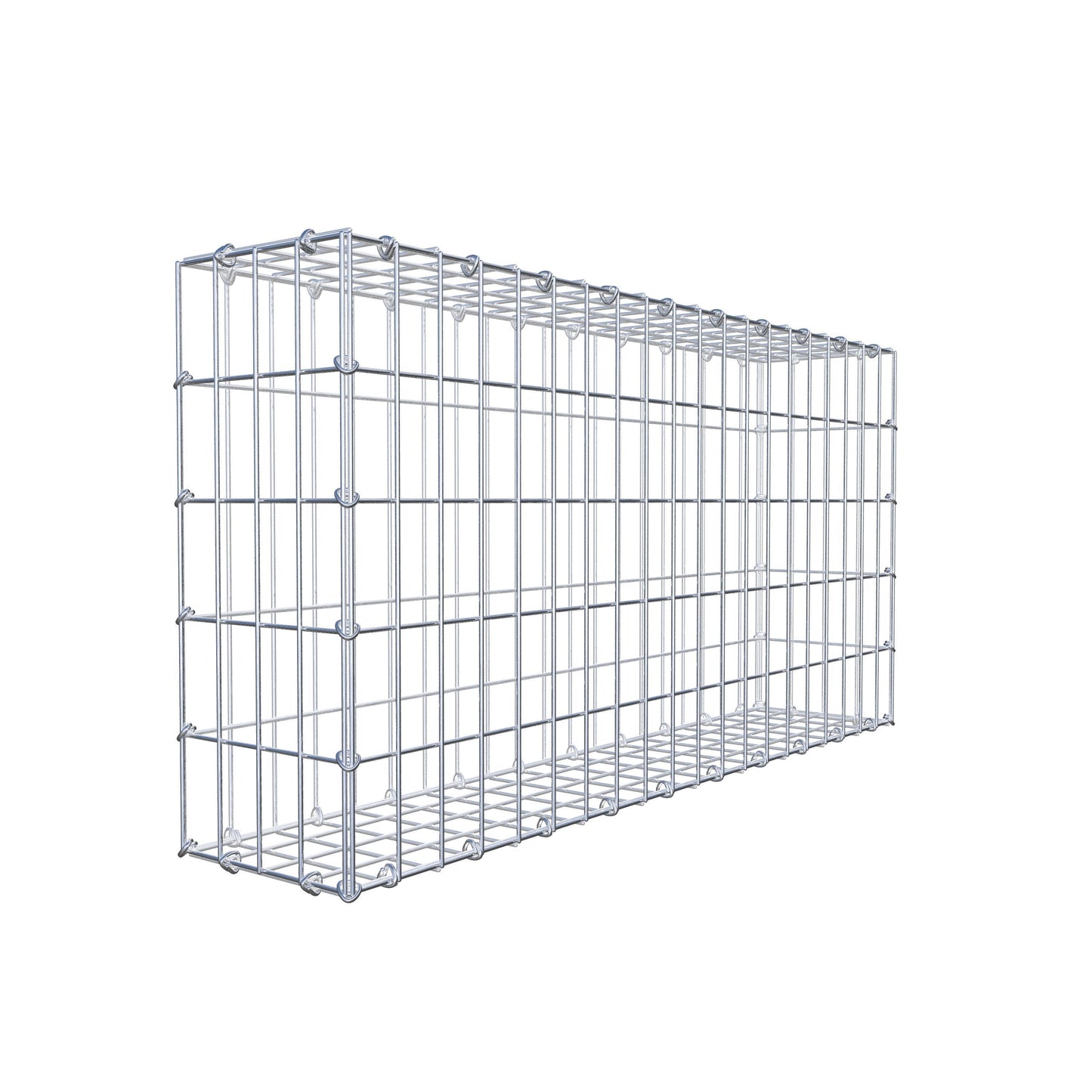 Gabion 100 cm x 50 cm x 20 cm (L x H x P), mailles 5 cm x 10 cm, anneau en C