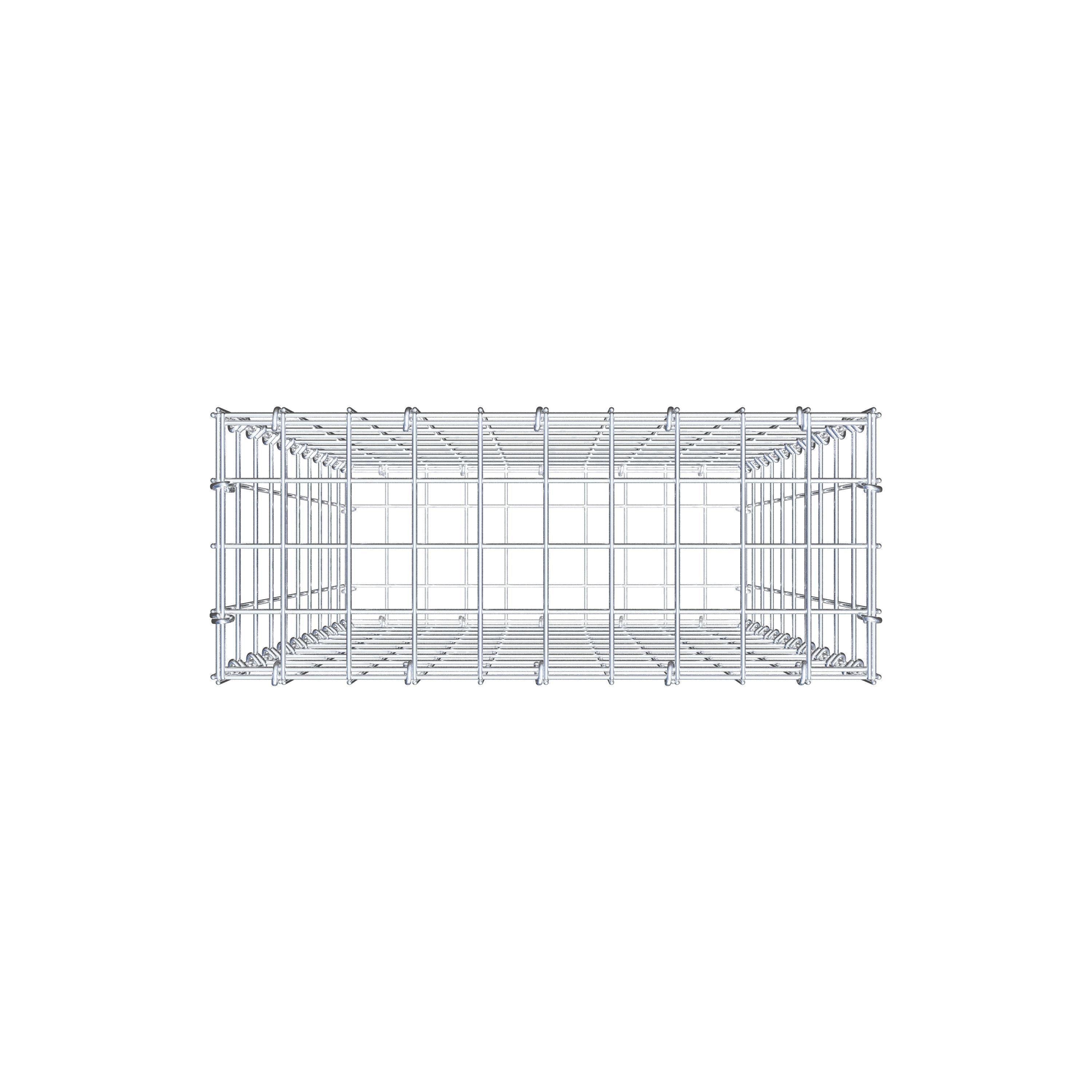 Gabion 100 cm x 50 cm x 20 cm (L x H x D), maskestørrelse 5 cm x 10 cm, C-ring