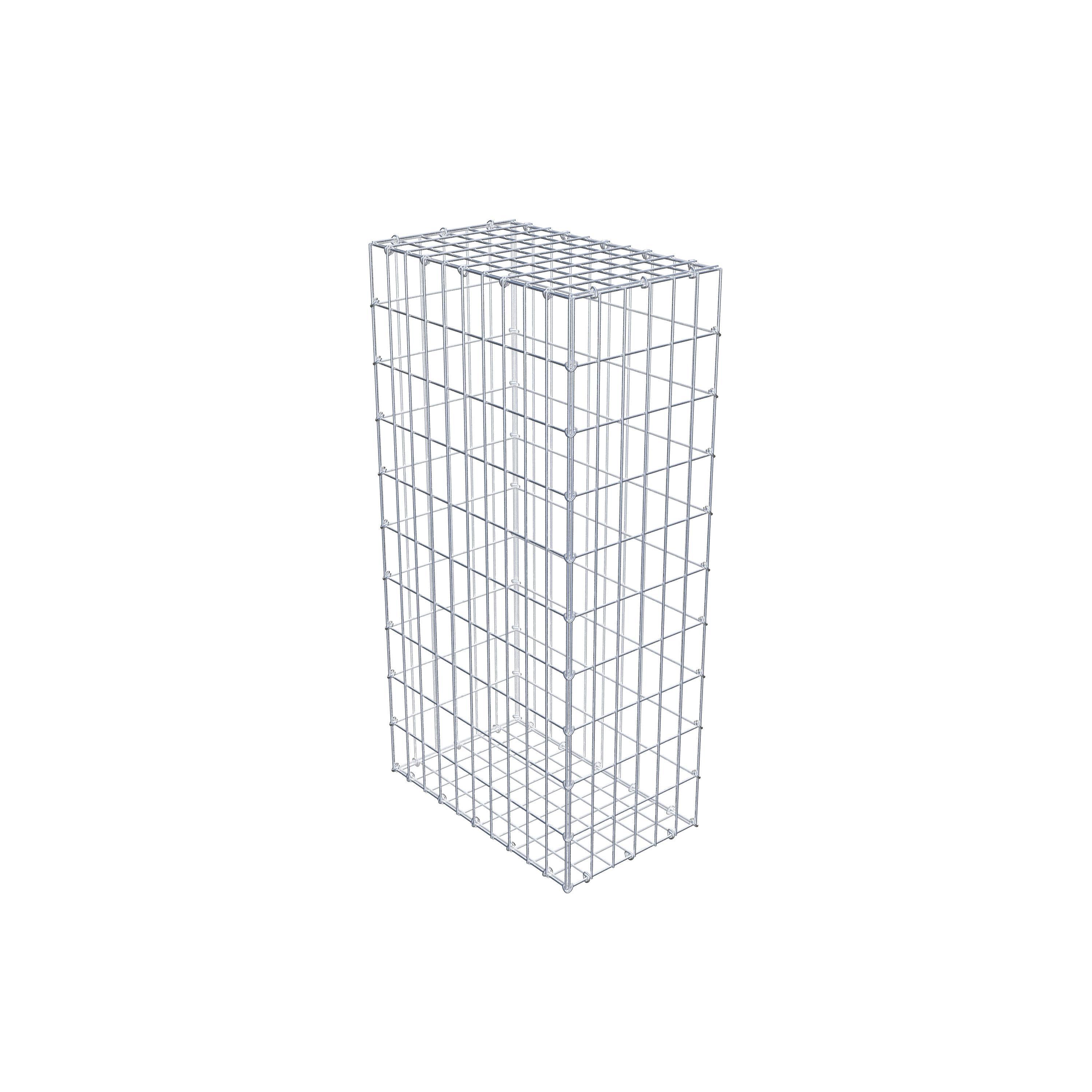 Gabion 100 cm x 50 cm x 30 cm (L x H x D), maskestørrelse 5 cm x 10 cm, C-ring