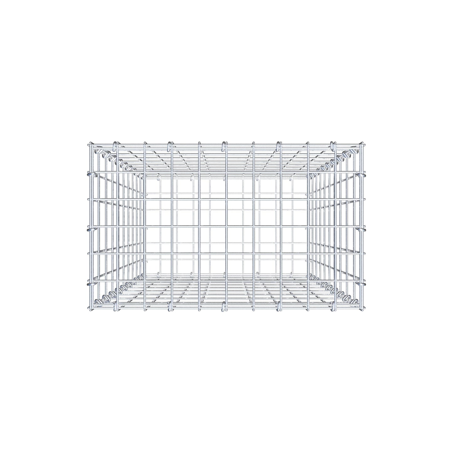 Gabion 100 cm x 50 cm x 30 cm (L x H x P), mailles 5 cm x 10 cm, anneau en C