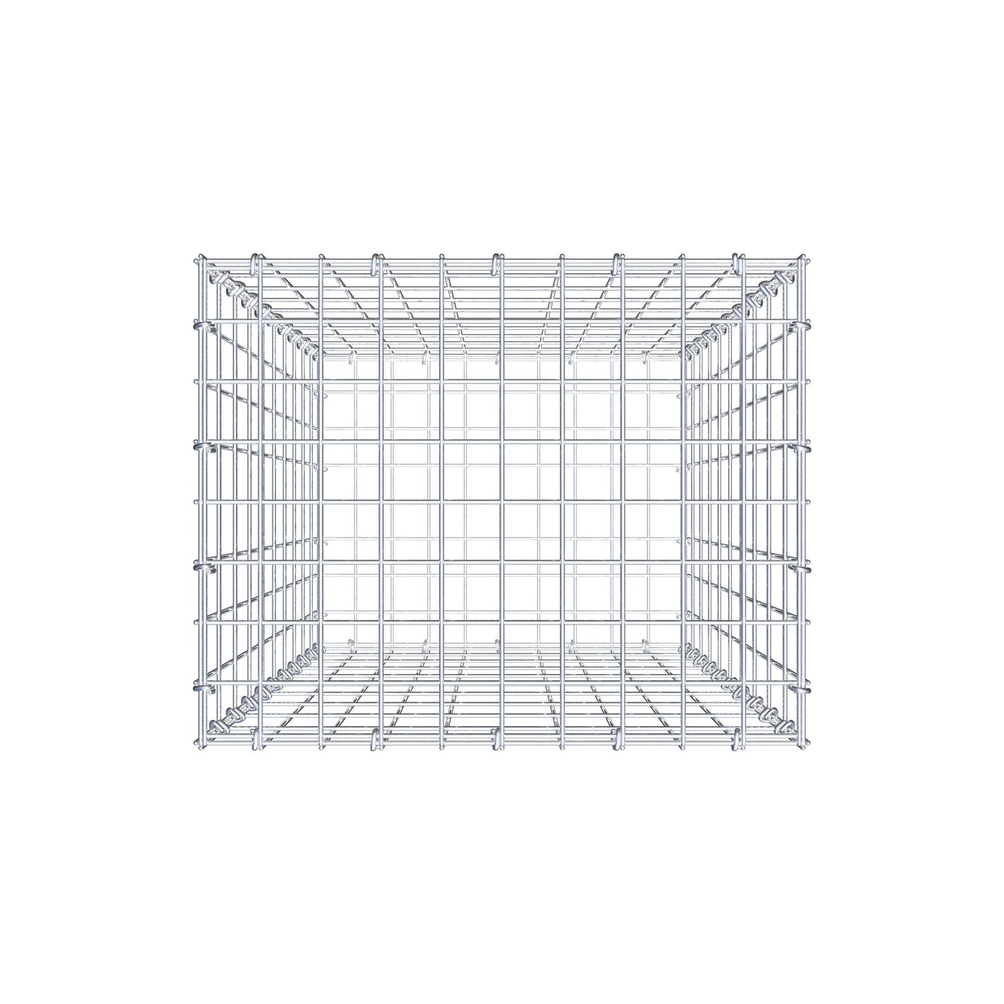 Gabion 100 cm x 50 cm x 40 cm (L x H x D), maskstorlek 5 cm x 10 cm, C-ring