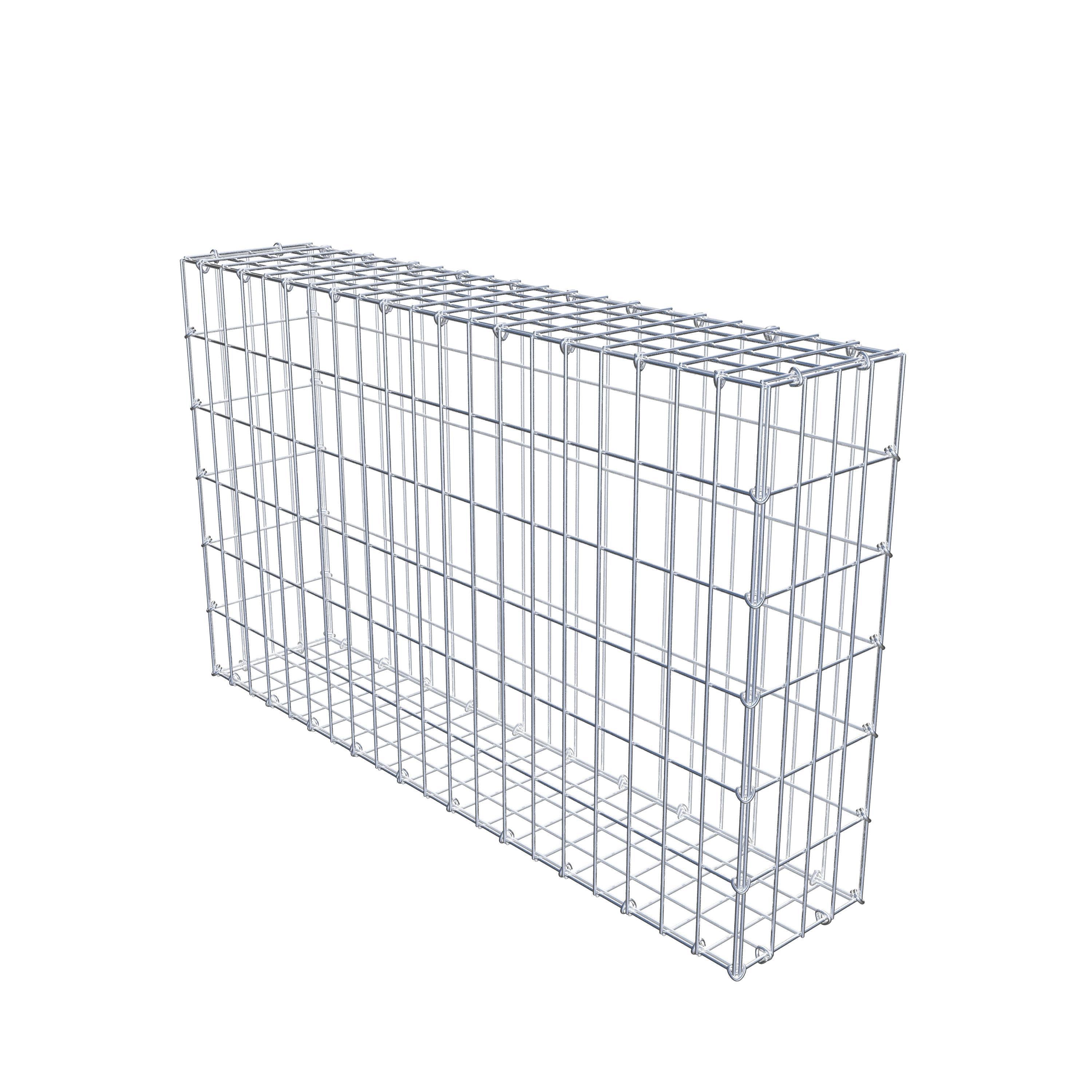 Gabion 100 cm x 60 cm x 20 cm (L x H x D), maskestørrelse 5 cm x 10 cm, C-ring