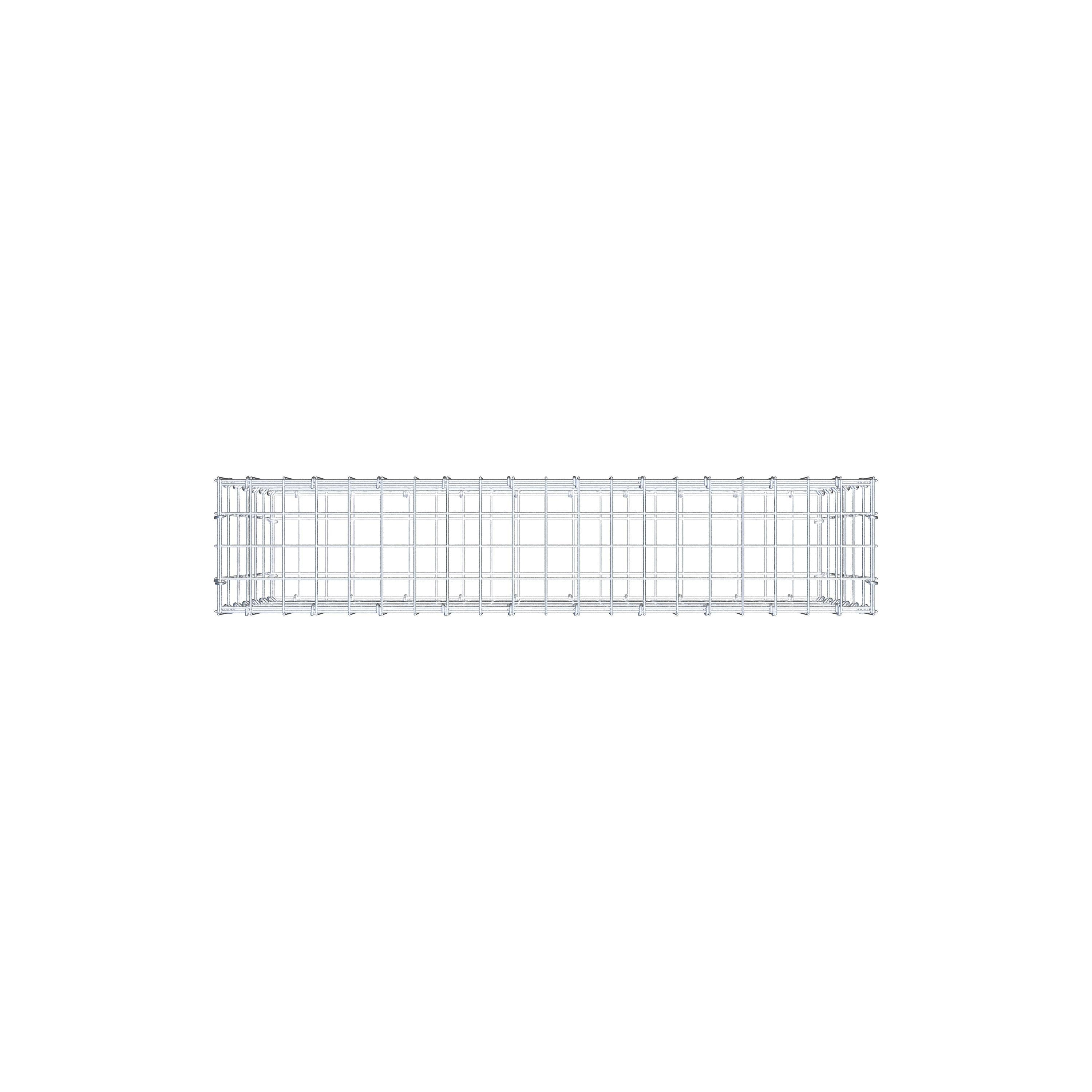 Gabion 100 cm x 60 cm x 20 cm (L x H x D), mesh size 5 cm x 10 cm, C-ring