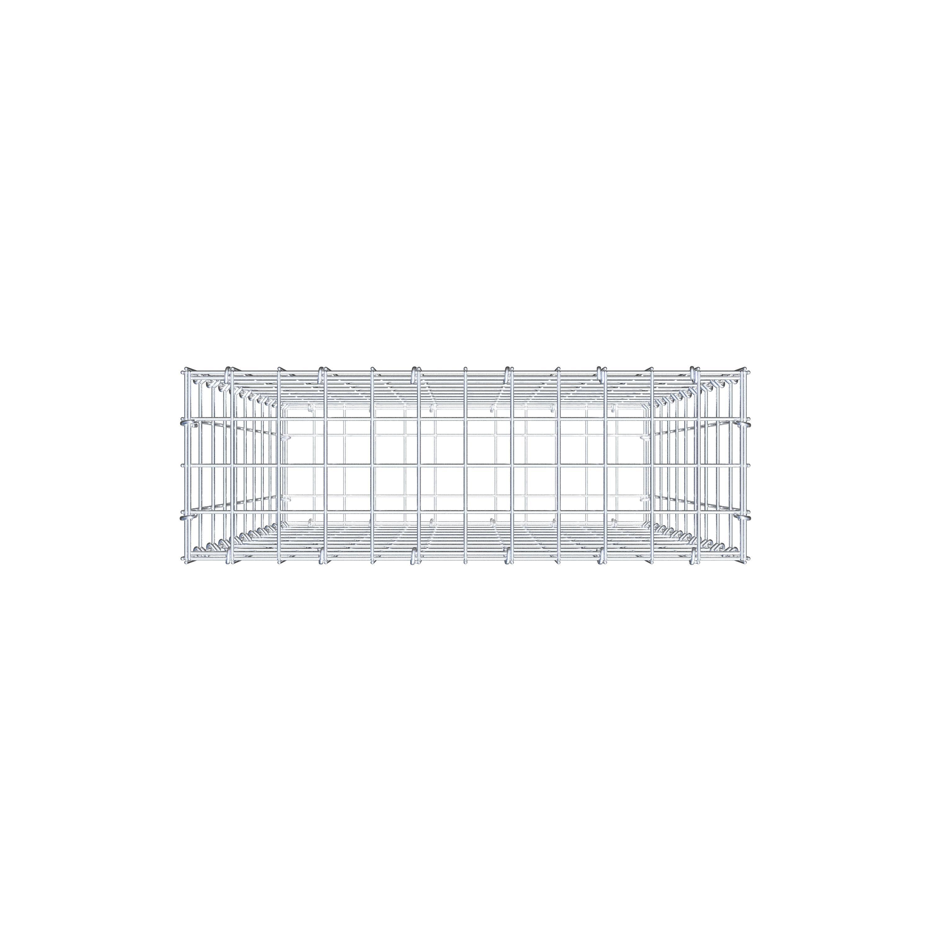 Gabione 100 cm x 60 cm x 20 cm (L x H x T), Maschenweite 5 cm x 10 cm, C-Ring