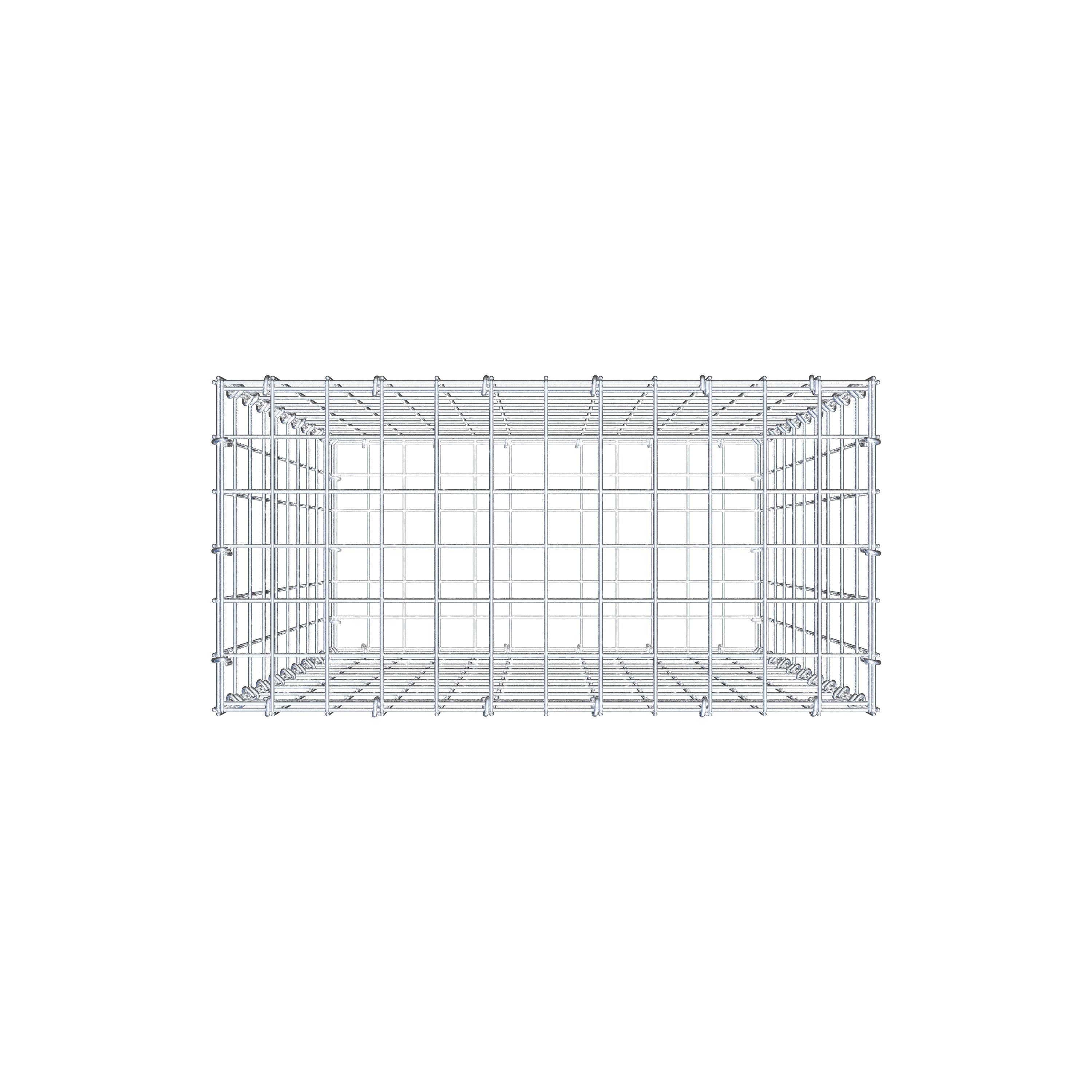 Gabion 100 cm x 60 cm x 30 cm (L x H x D), mesh size 5 cm x 10 cm, C-ring