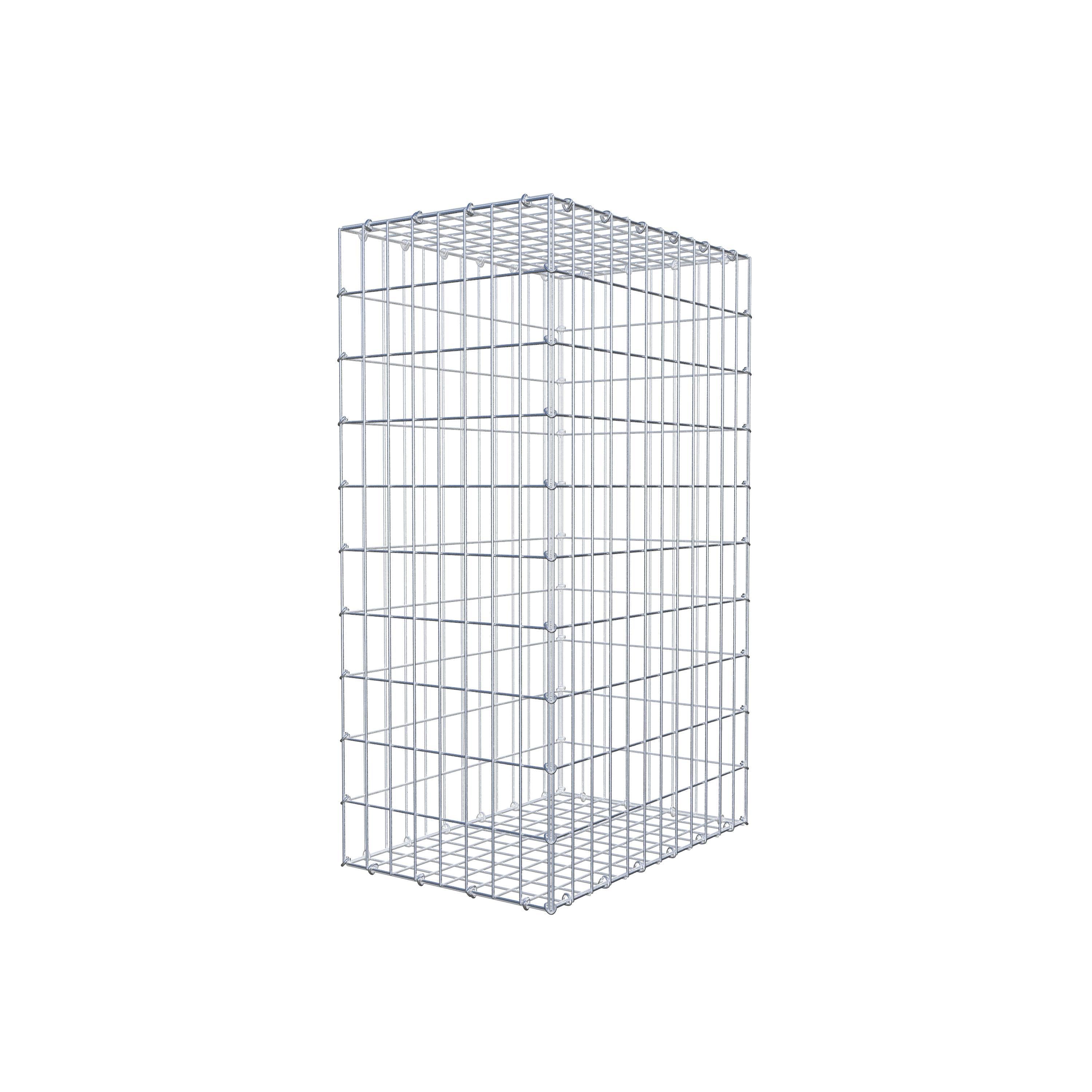 Gabion 100 cm x 60 cm x 40 cm (L x H x D), maskestørrelse 5 cm x 10 cm, C-ring