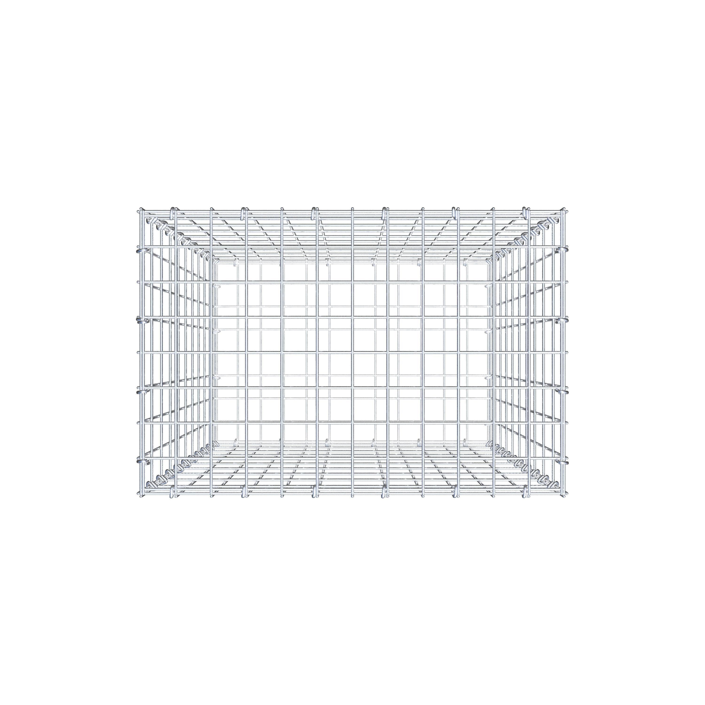 Gabion 100 cm x 60 cm x 40 cm (L x H x D), maskestørrelse 5 cm x 10 cm, C-ring