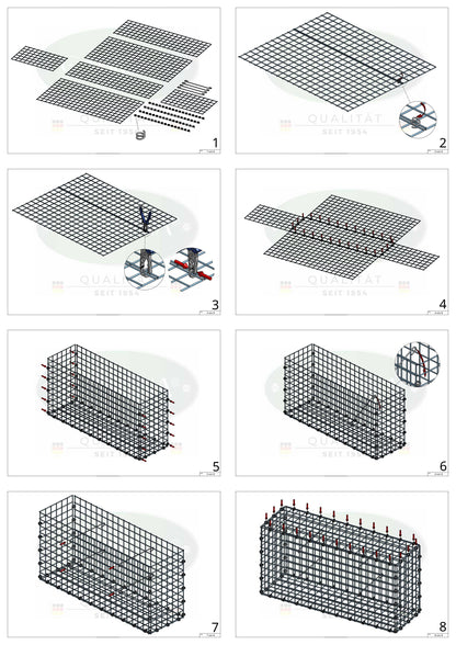 Gabião 100 cm x 50 cm x 50 cm (C x A x P), malhagem 5 x 5 cm, anel espiral
