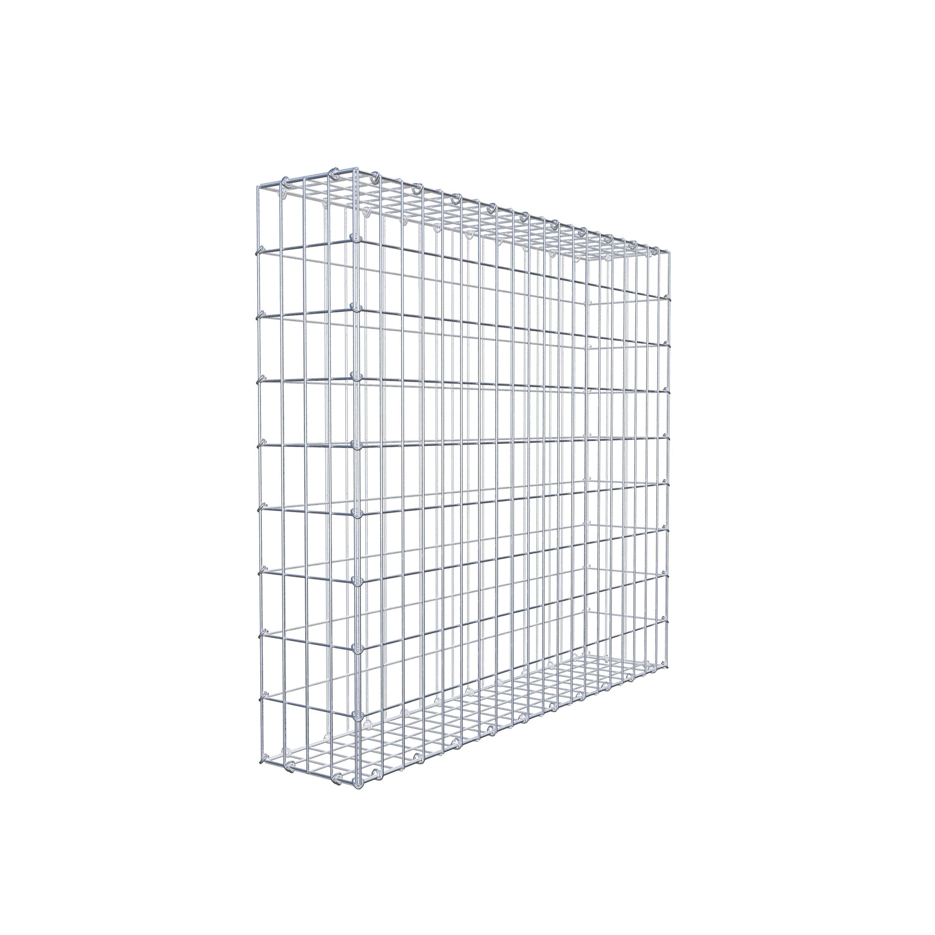 Gabion 100 cm x 90 cm x 20 cm (L x H x D), maskestørrelse 5 cm x 10 cm, C-ring