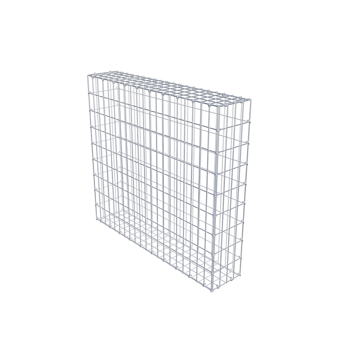 Gabion 100 cm x 90 cm x 20 cm (L x H x P), mailles 5 cm x 10 cm, anneau en C
