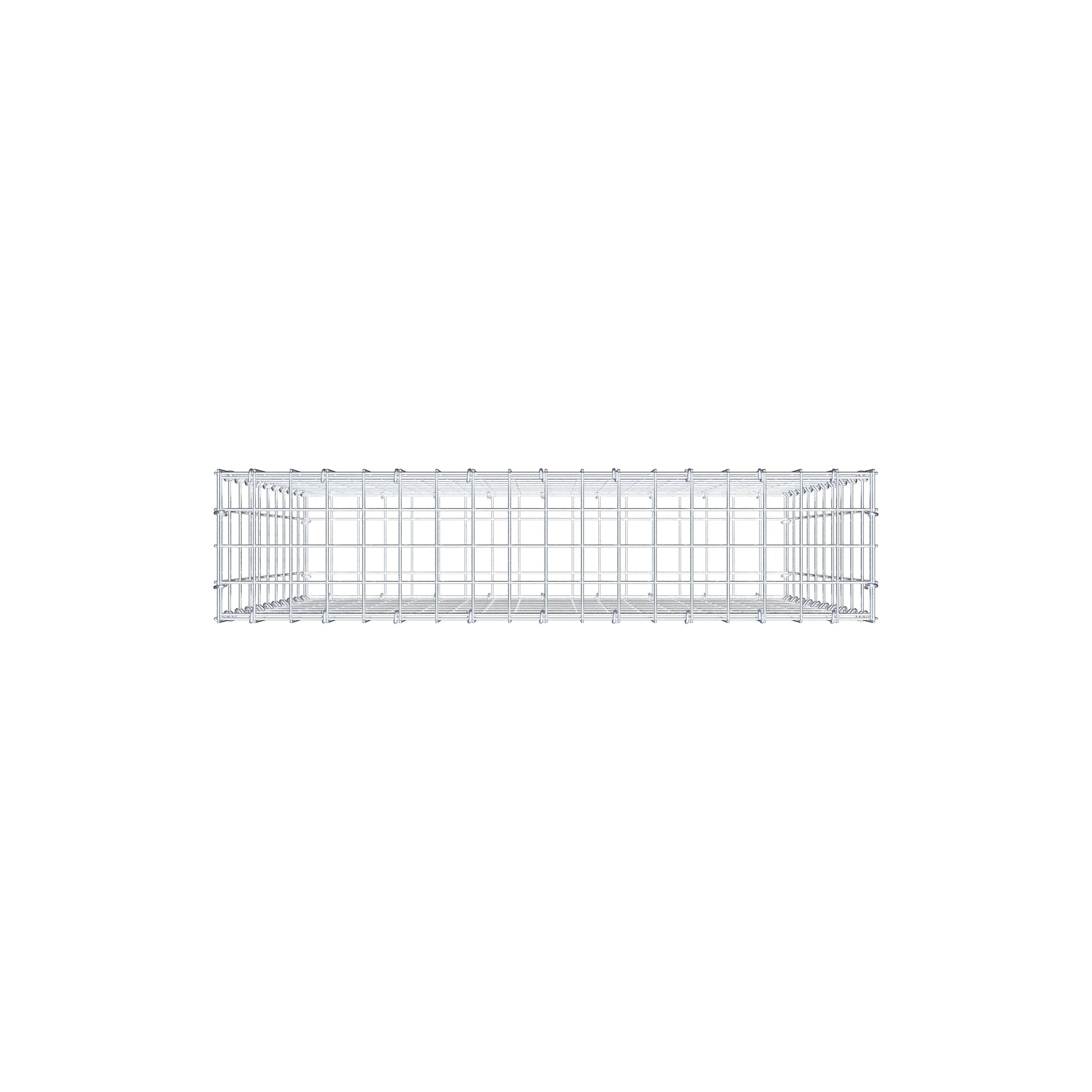 Gabion 100 cm x 90 cm x 20 cm (L x H x D), mesh size 5 cm x 10 cm, C-ring