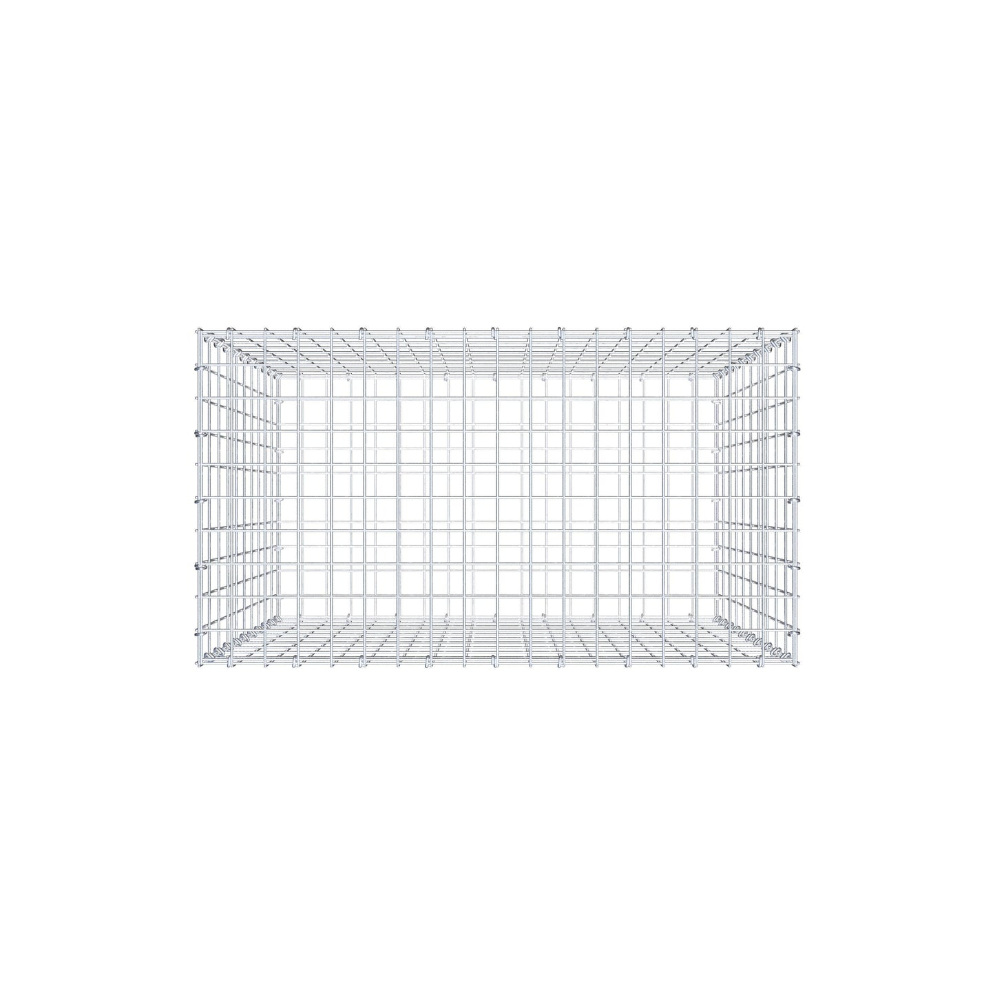 Gabion 100 cm x 90 cm x 50 cm (L x H x D), maskestørrelse 5 cm x 10 cm, C-ring