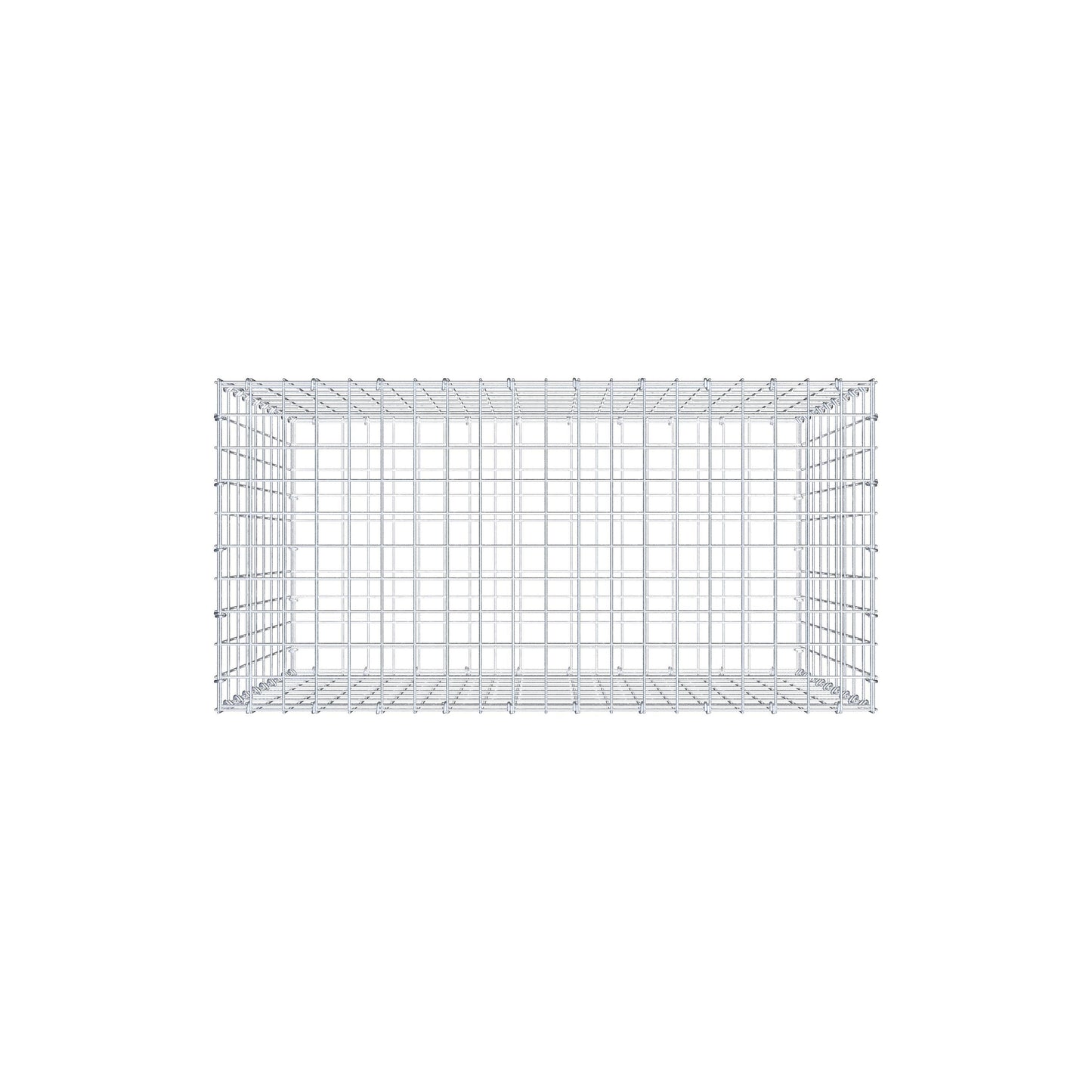 Gabion 100 cm x 90 cm x 50 cm (L x H x D), maskestørrelse 5 cm x 10 cm, C-ring