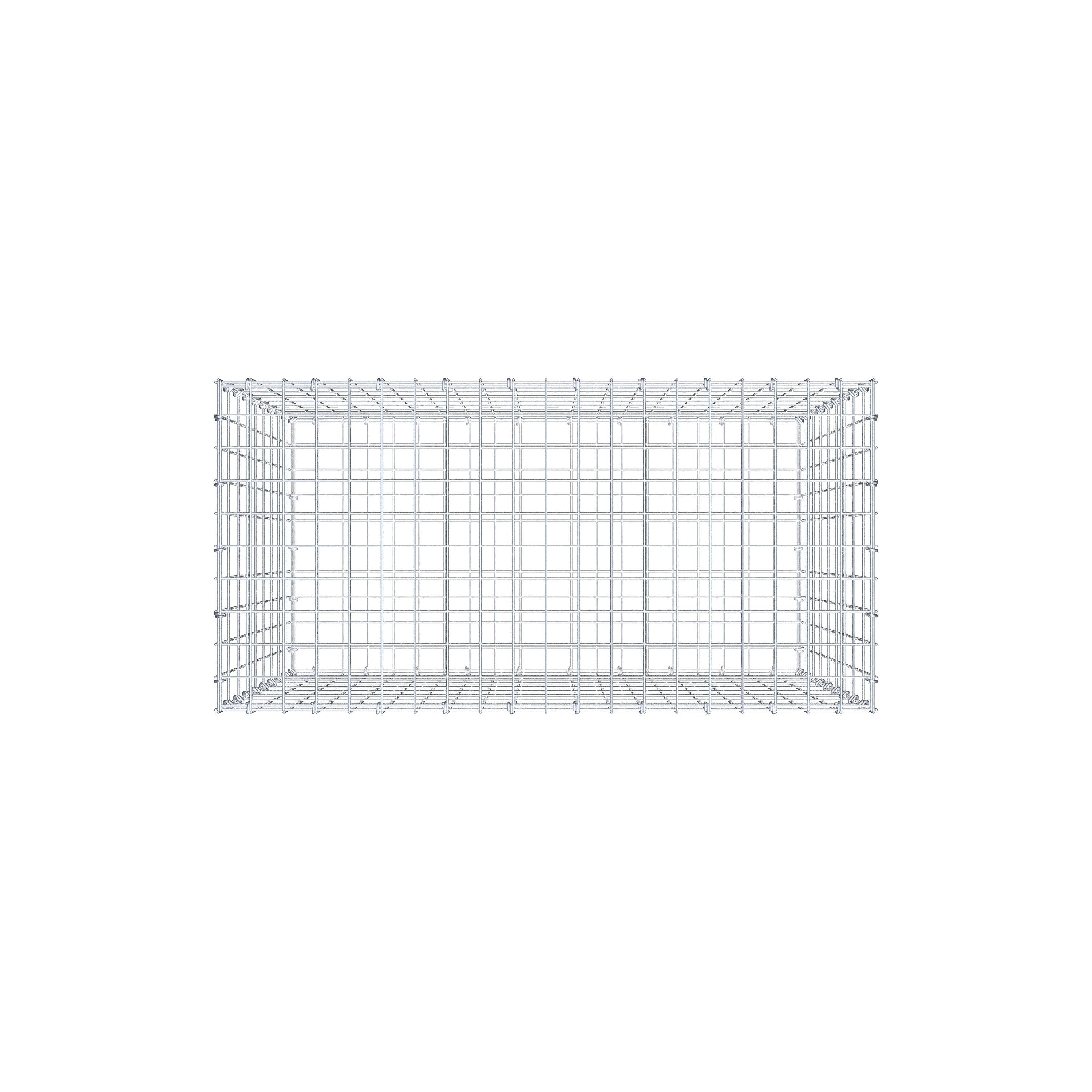 Gabion 100 cm x 90 cm x 50 cm (L x H x D), mesh size 5 cm x 10 cm, C-ring