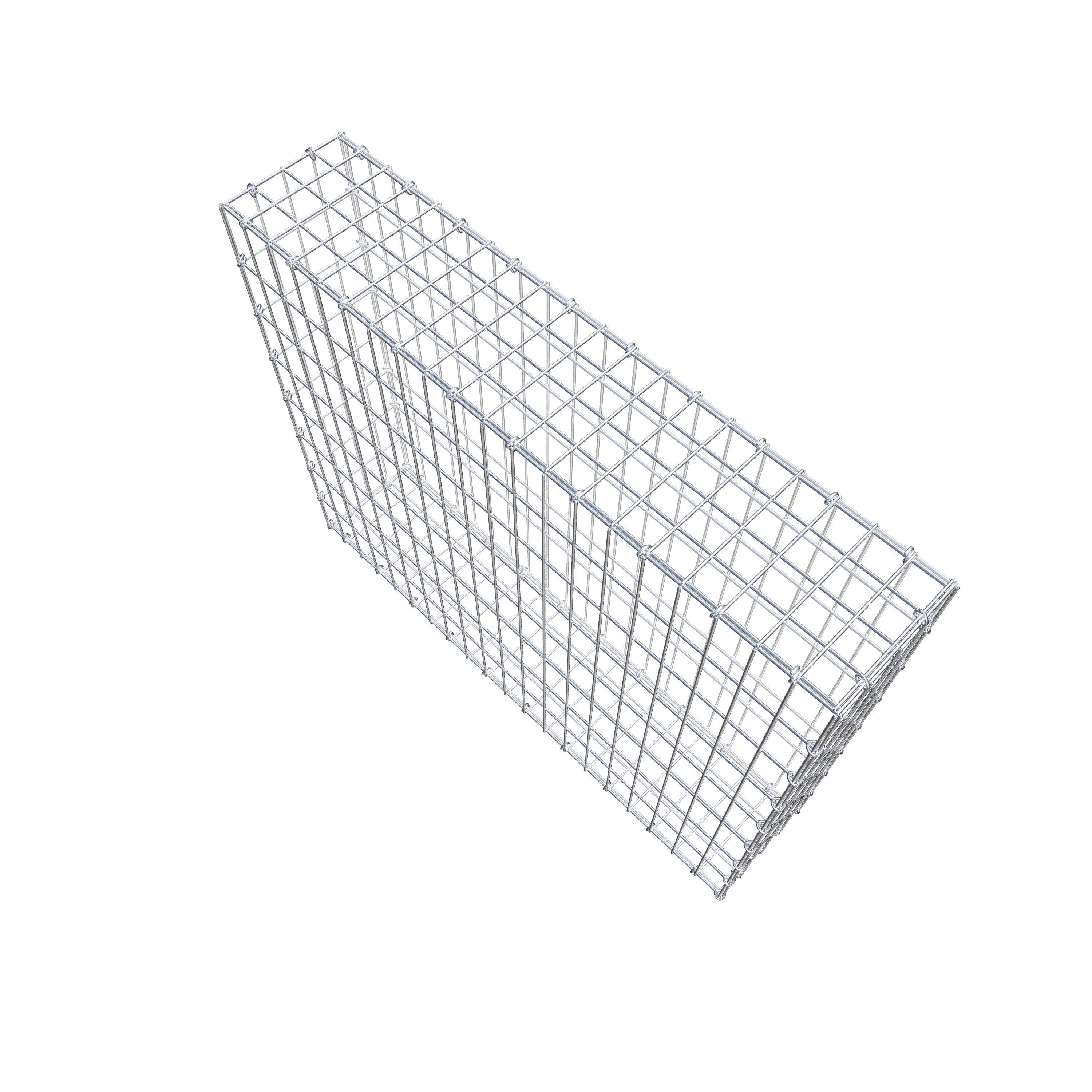 Gabion 100 cm x 80 cm x 20 cm (L x H x D), maskestørrelse 5 cm x 10 cm, C-ring