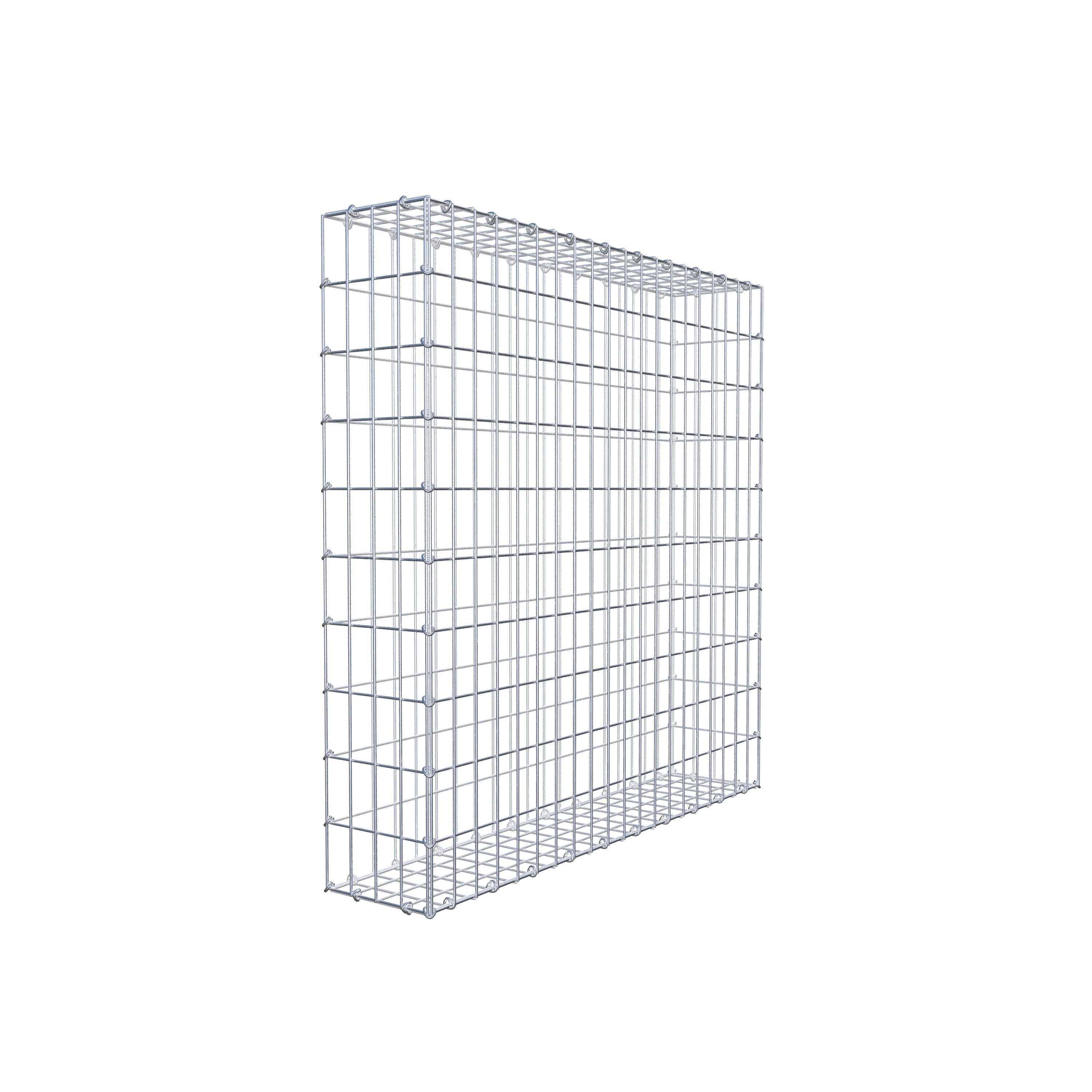 Gabion 100 cm x 100 cm x 20 cm (L x H x D), maskestørrelse 5 cm x 10 cm, C-ring