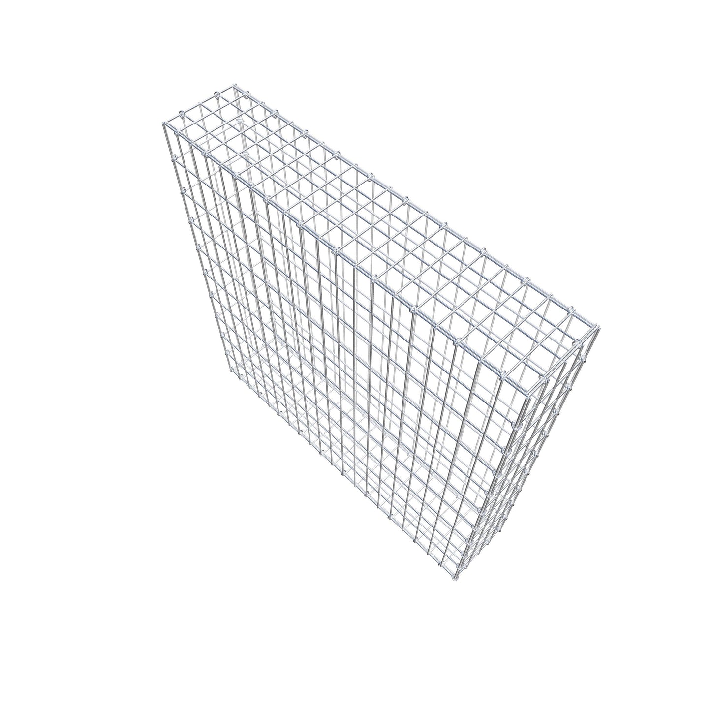 Gabion 100 cm x 100 cm x 20 cm (L x H x D), maskestørrelse 5 cm x 10 cm, C-ring