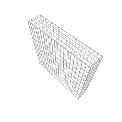 Gabion 100 cm x 100 cm x 20 cm (L x H x D), maskestørrelse 5 cm x 10 cm, C-ring
