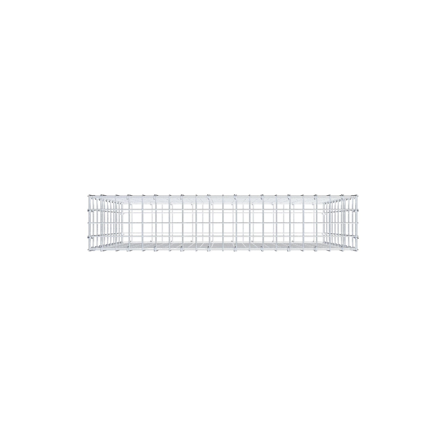 Gabion 100 cm x 100 cm x 20 cm (L x H x D), maskestørrelse 5 cm x 10 cm, C-ring