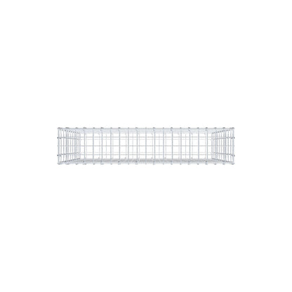 Gabion 100 cm x 100 cm x 20 cm (L x H x D), maskestørrelse 5 cm x 10 cm, C-ring