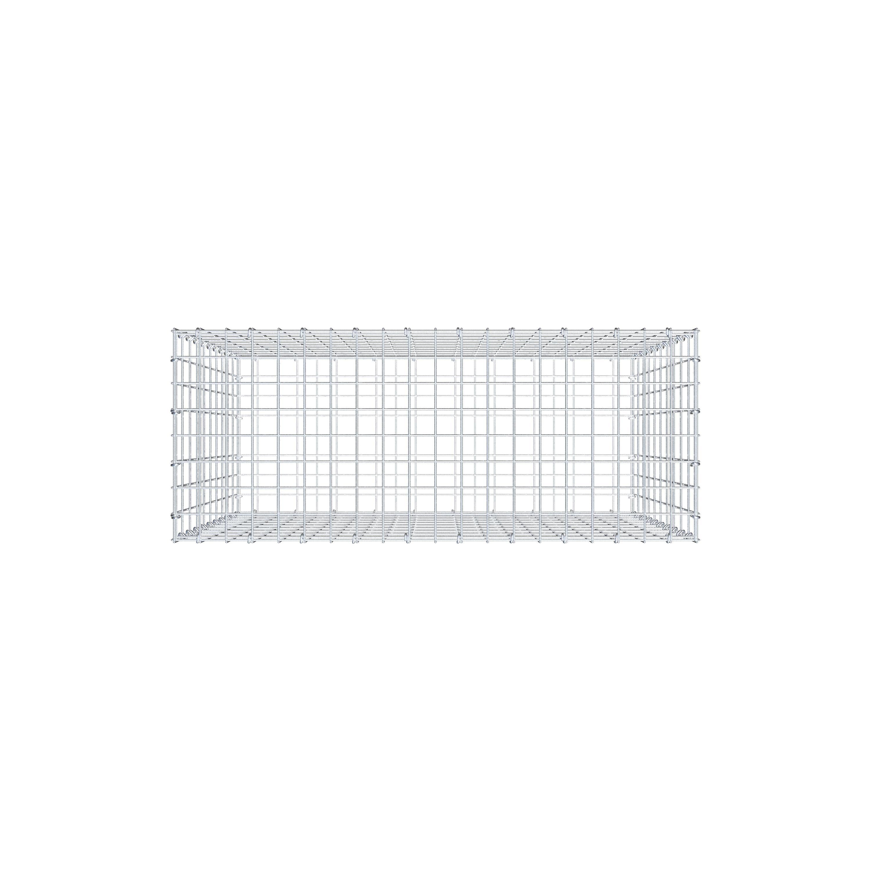 Gabion 100 cm x 100 cm x 40 cm (L x H x D), maskestørrelse 5 cm x 10 cm, C-ring