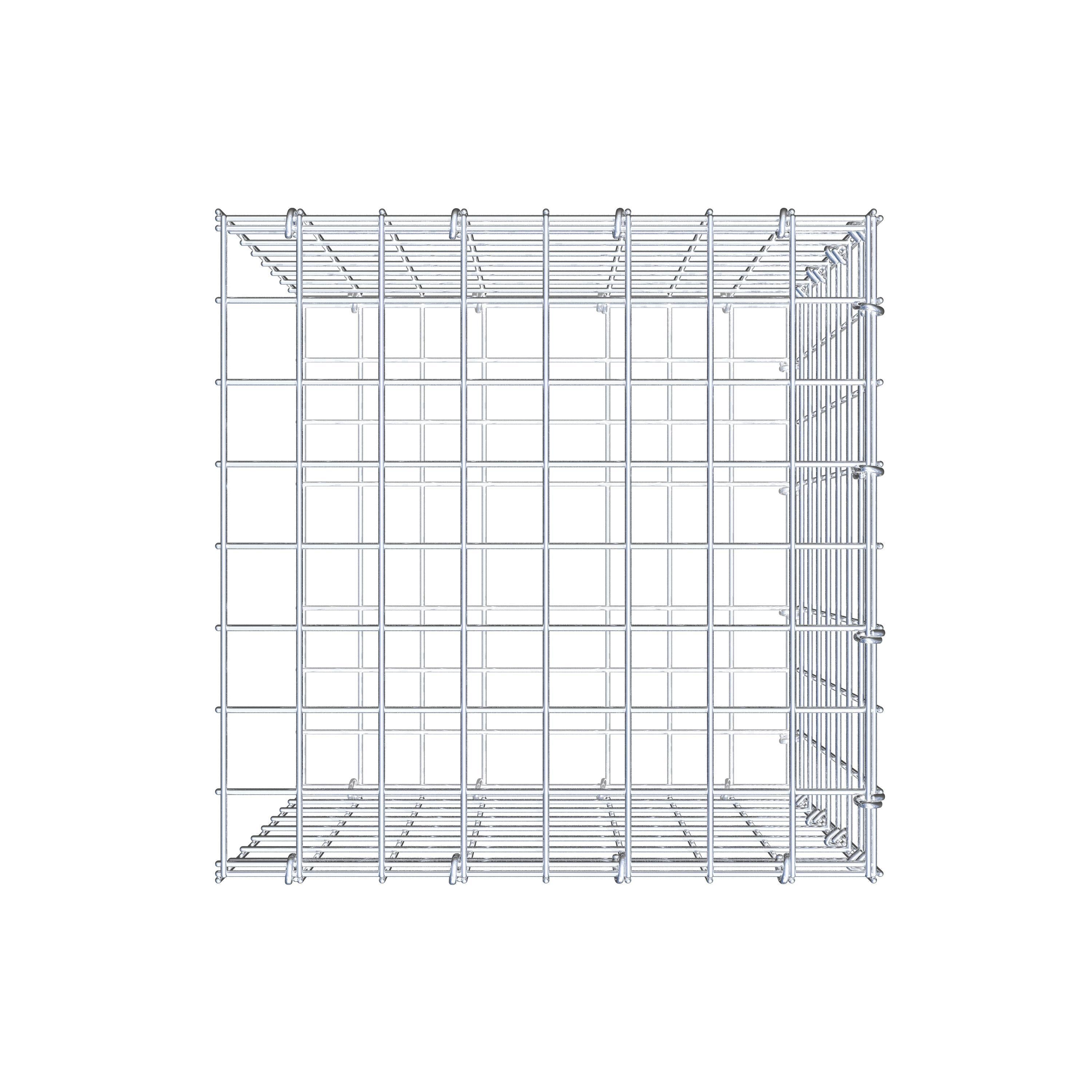 Monteret gabion type 2 40 cm x 40 cm x 40 cm (L x H x D), maskestørrelse 5 cm x 5 cm, C-ring