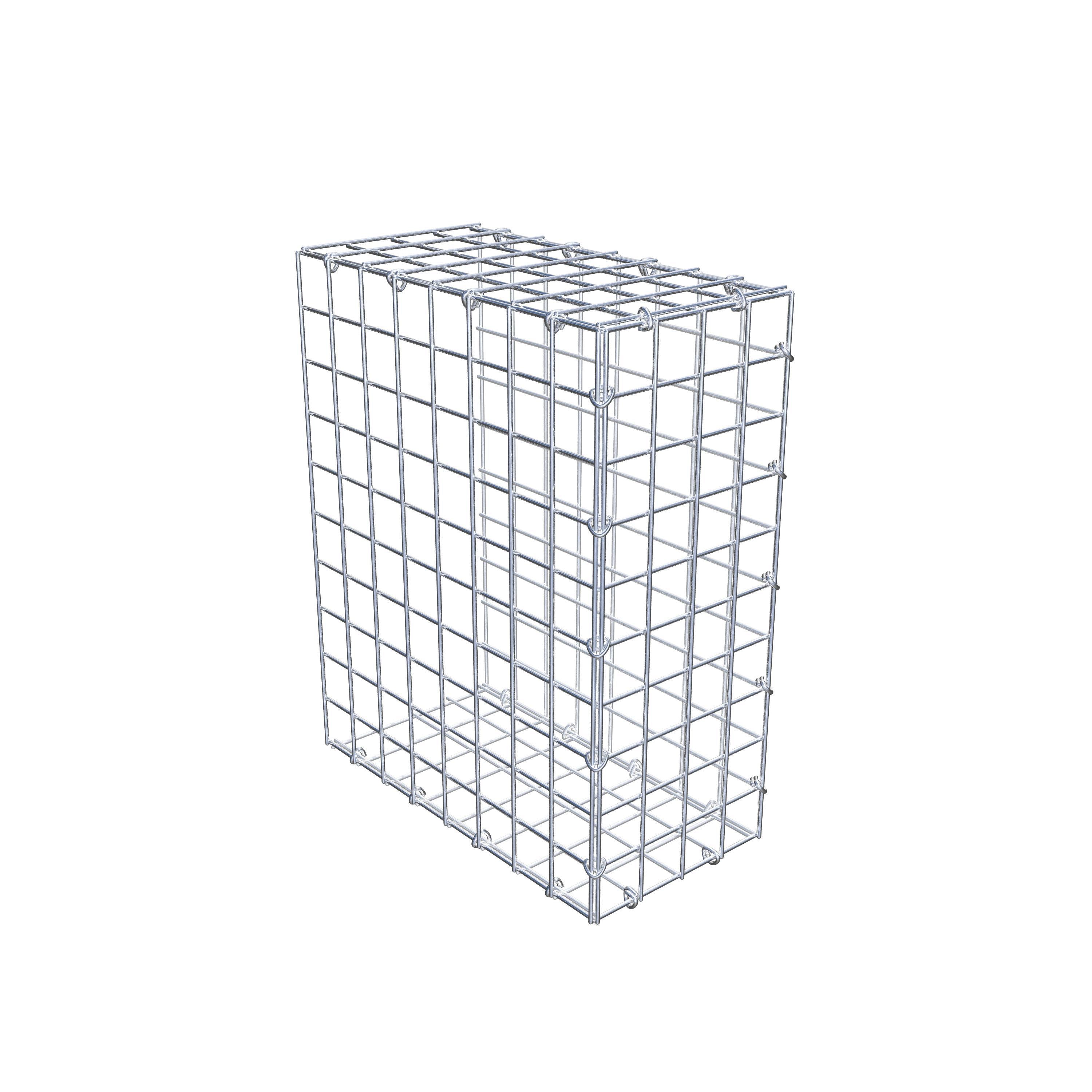 Monteret gabion type 2 50 cm x 40 cm x 20 cm (L x H x D), maskestørrelse 5 cm x 5 cm, C-ring