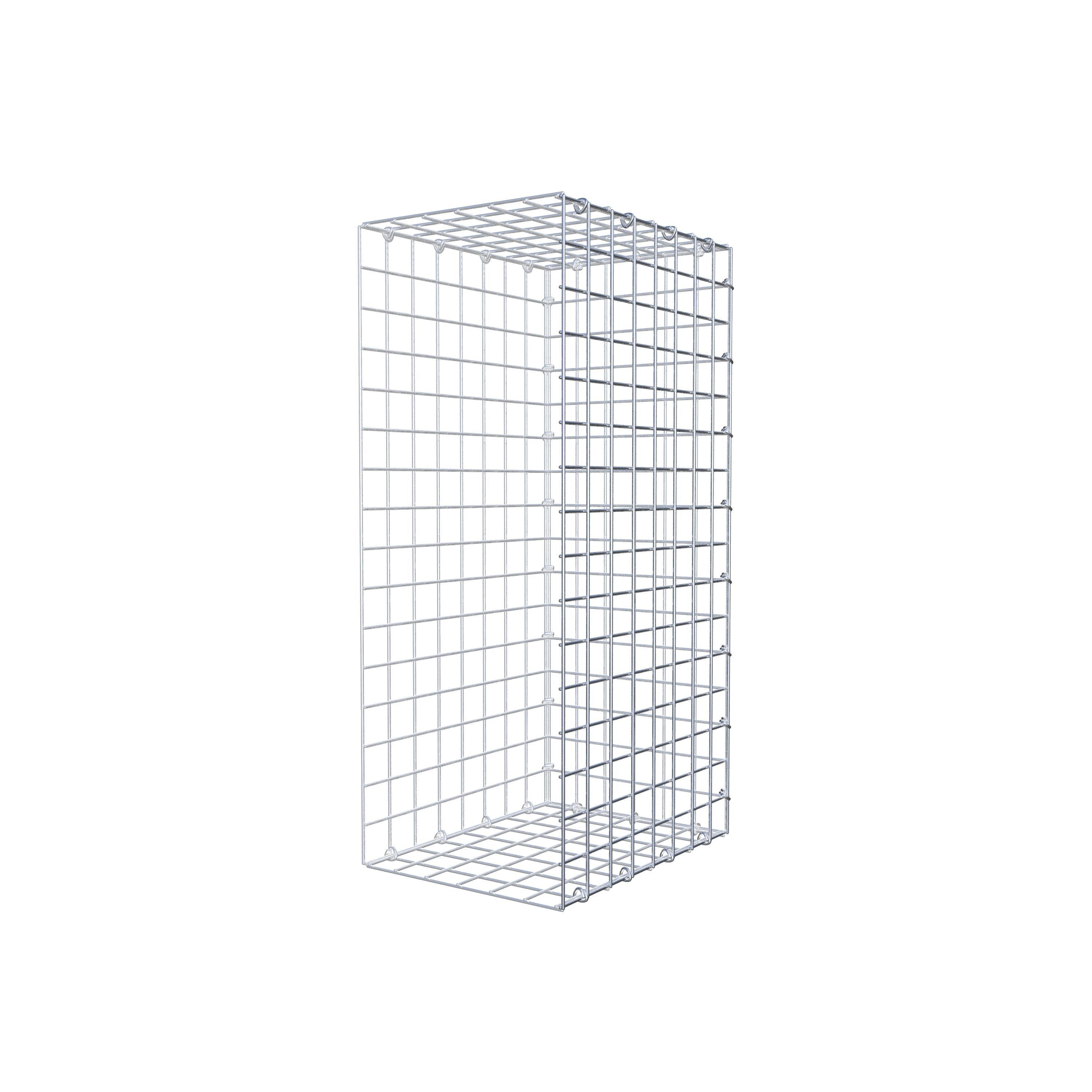 Monteret gabion type 2 80 cm x 40 cm x 30 cm (L x H x D), maskestørrelse 5 cm x 5 cm, C-ring