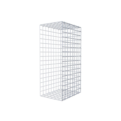 Monteret gabion type 2 80 cm x 40 cm x 30 cm (L x H x D), maskestørrelse 5 cm x 5 cm, C-ring
