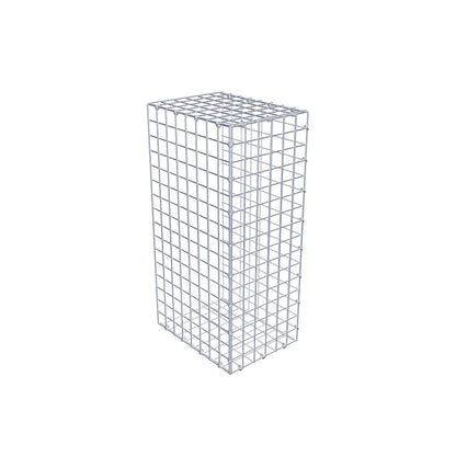 Monteret gabion type 2 80 cm x 40 cm x 30 cm (L x H x D), maskestørrelse 5 cm x 5 cm, C-ring
