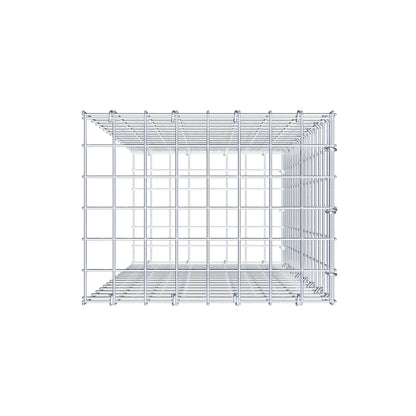 Monteret gabion type 2 80 cm x 40 cm x 30 cm (L x H x D), maskestørrelse 5 cm x 5 cm, C-ring