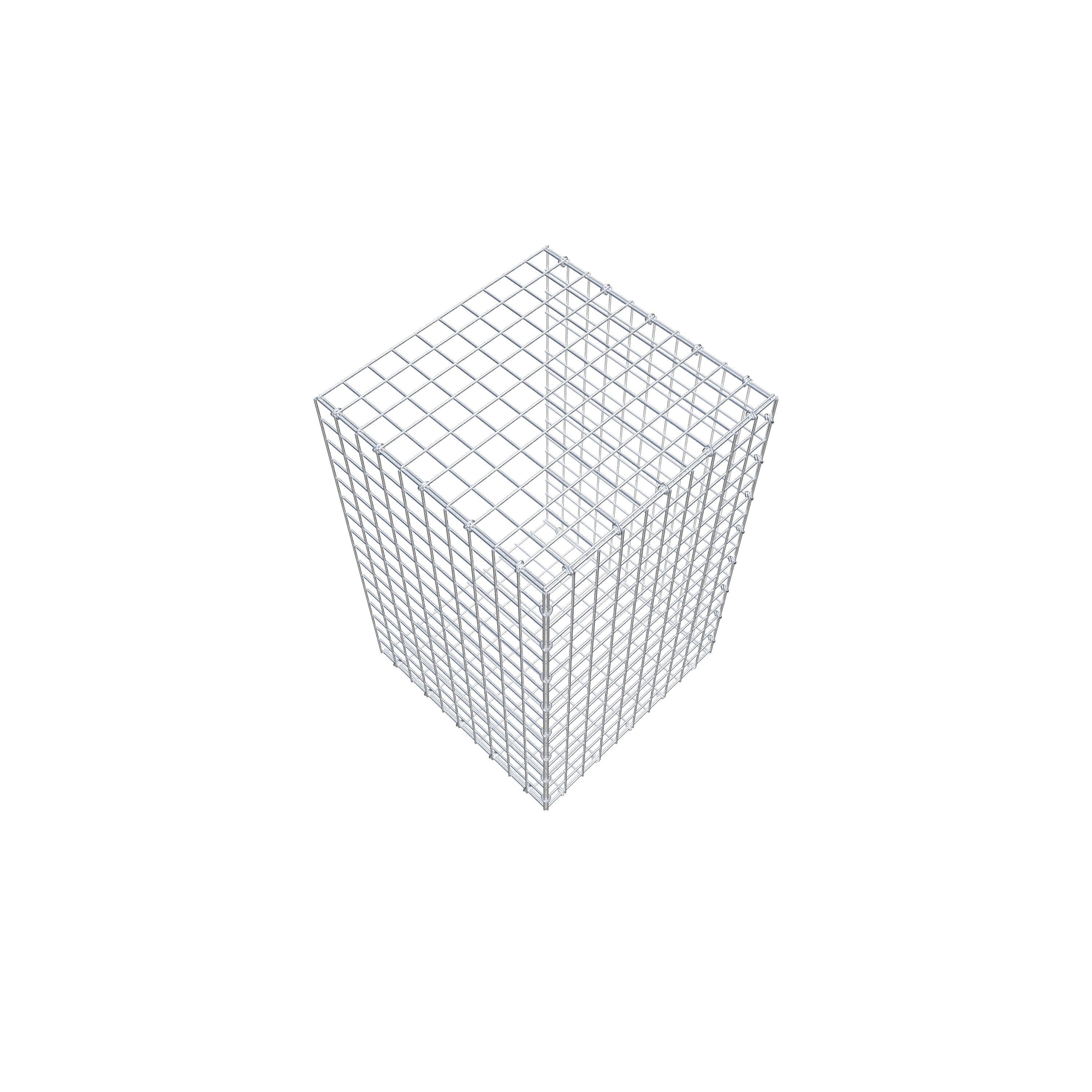 Opzetpaal type 2 80 cm x 50 cm x 50 cm (L x H x D), maaswijdte 5 cm x 5 cm, C-ring