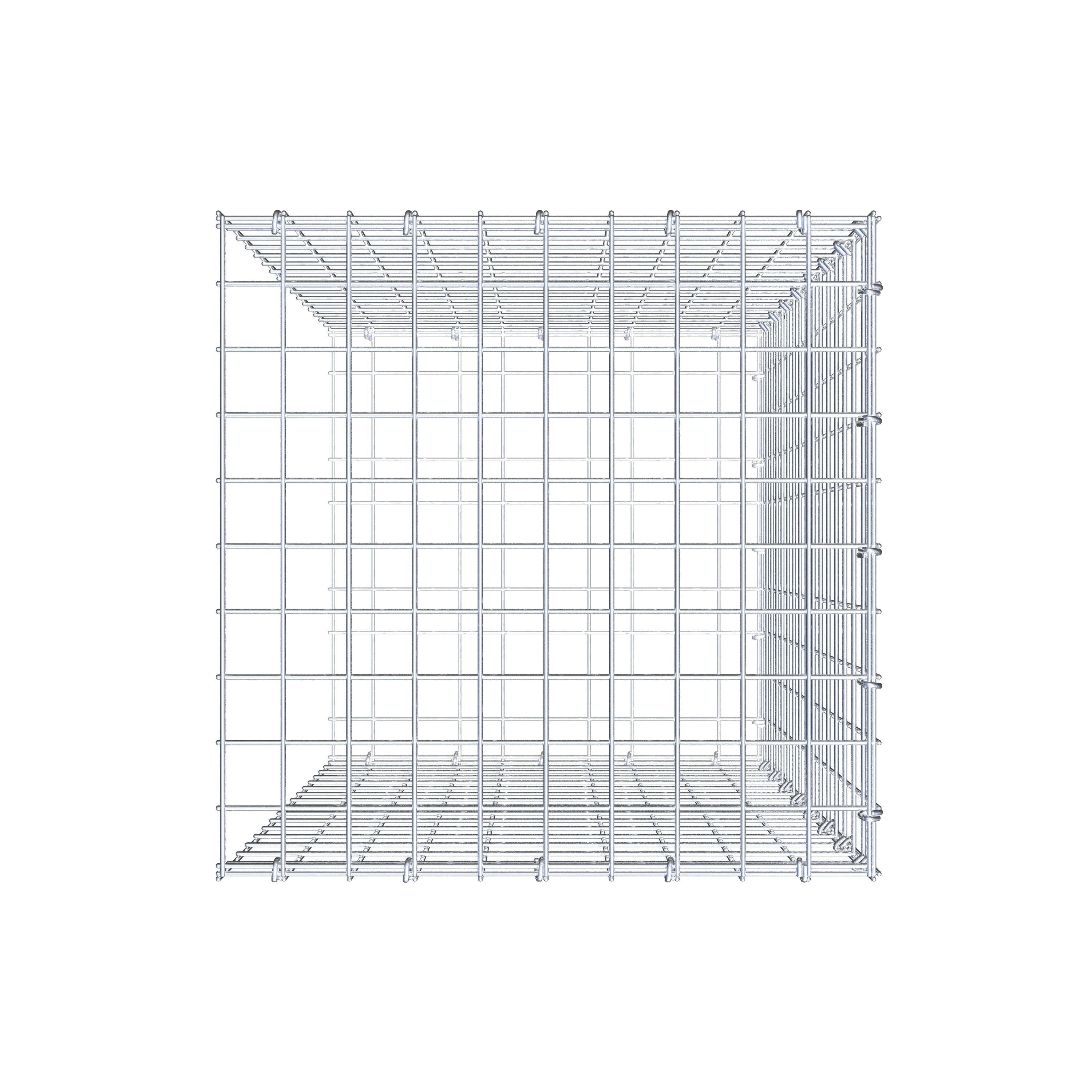 Opzetpaal type 2 80 cm x 50 cm x 50 cm (L x H x D), maaswijdte 5 cm x 5 cm, C-ring