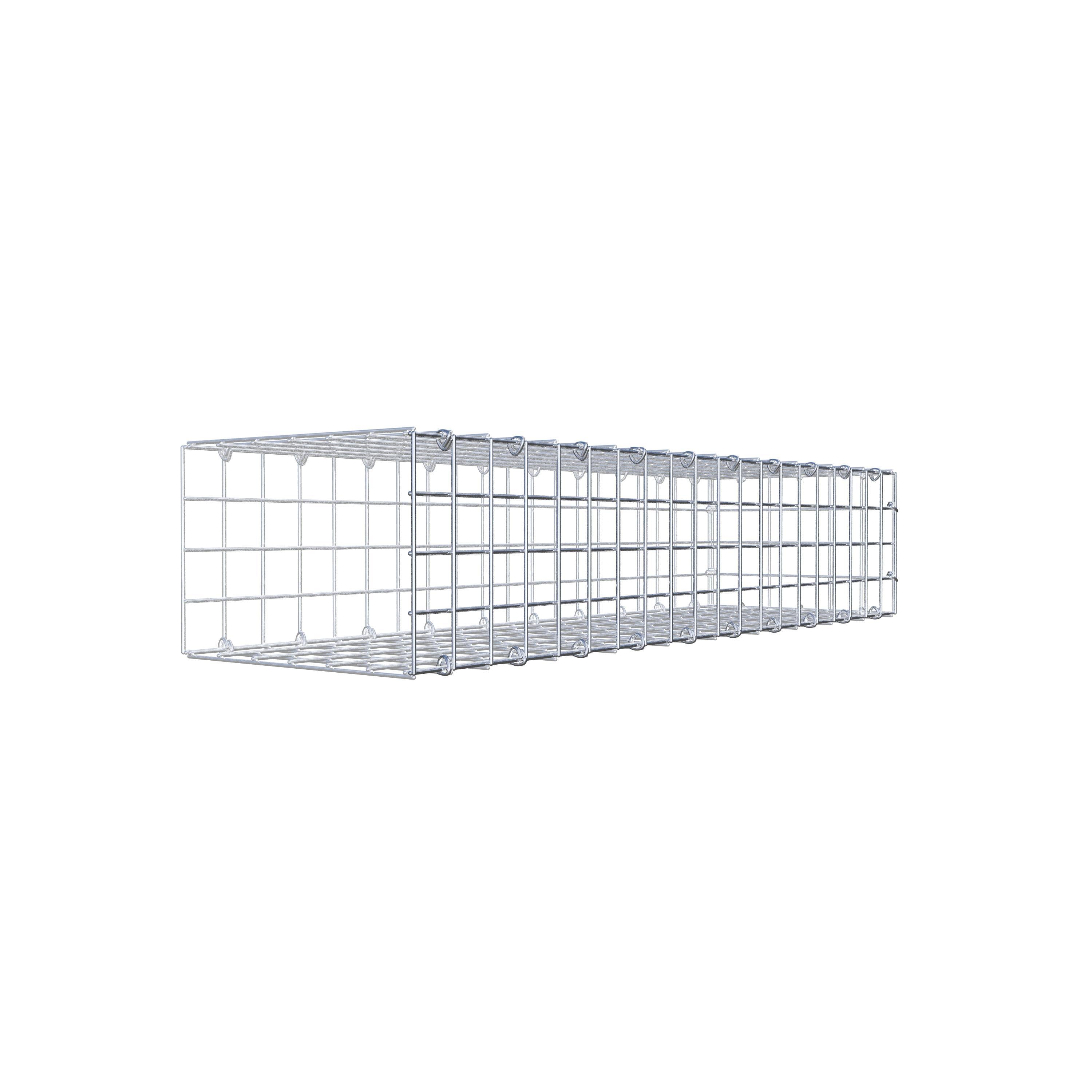 Add-on schanskorf type 2 100 cm x 20 cm x 30 cm (L x H x D), maaswijdte 5 cm x 5 cm, C-ring