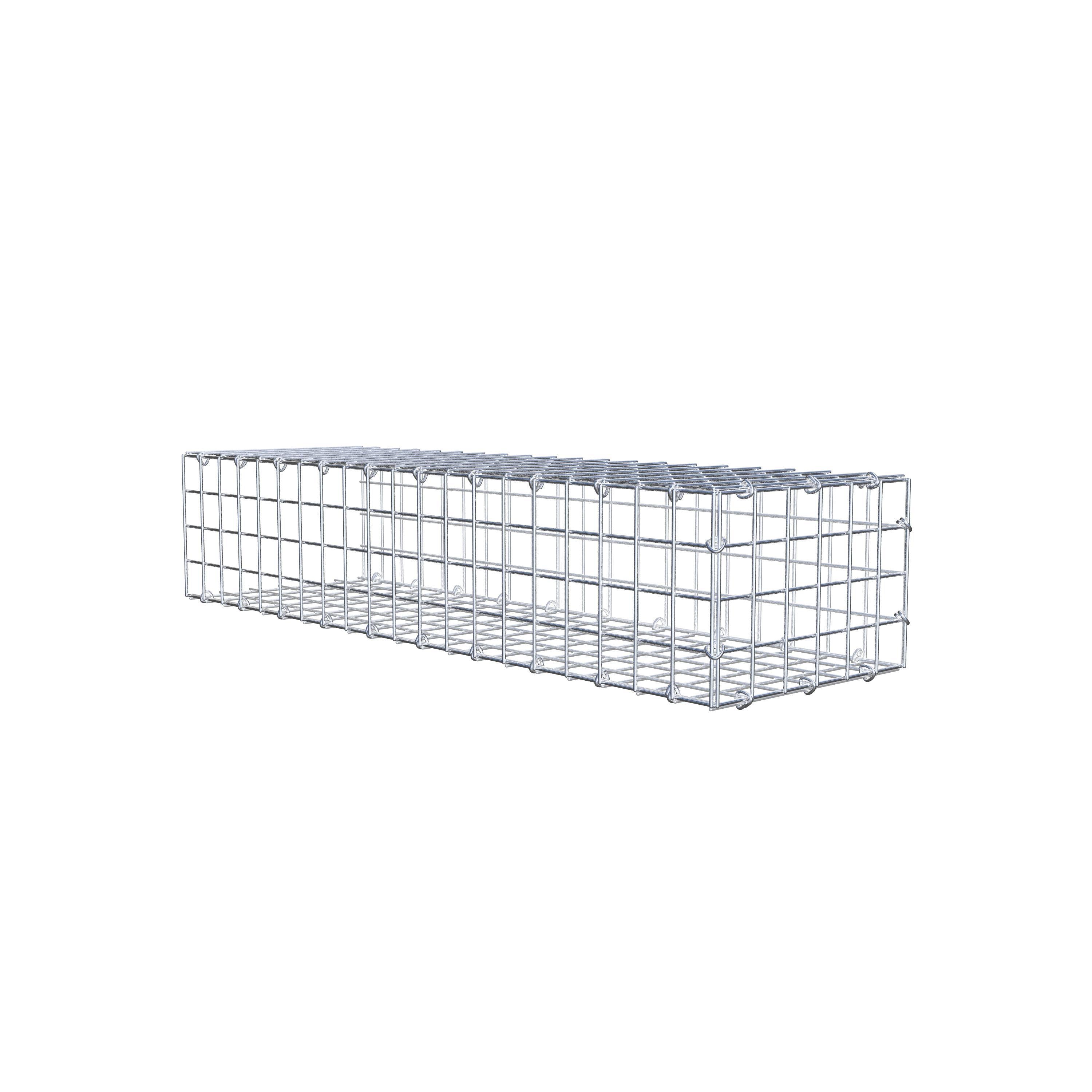 Add-on schanskorf type 2 100 cm x 20 cm x 30 cm (L x H x D), maaswijdte 5 cm x 5 cm, C-ring