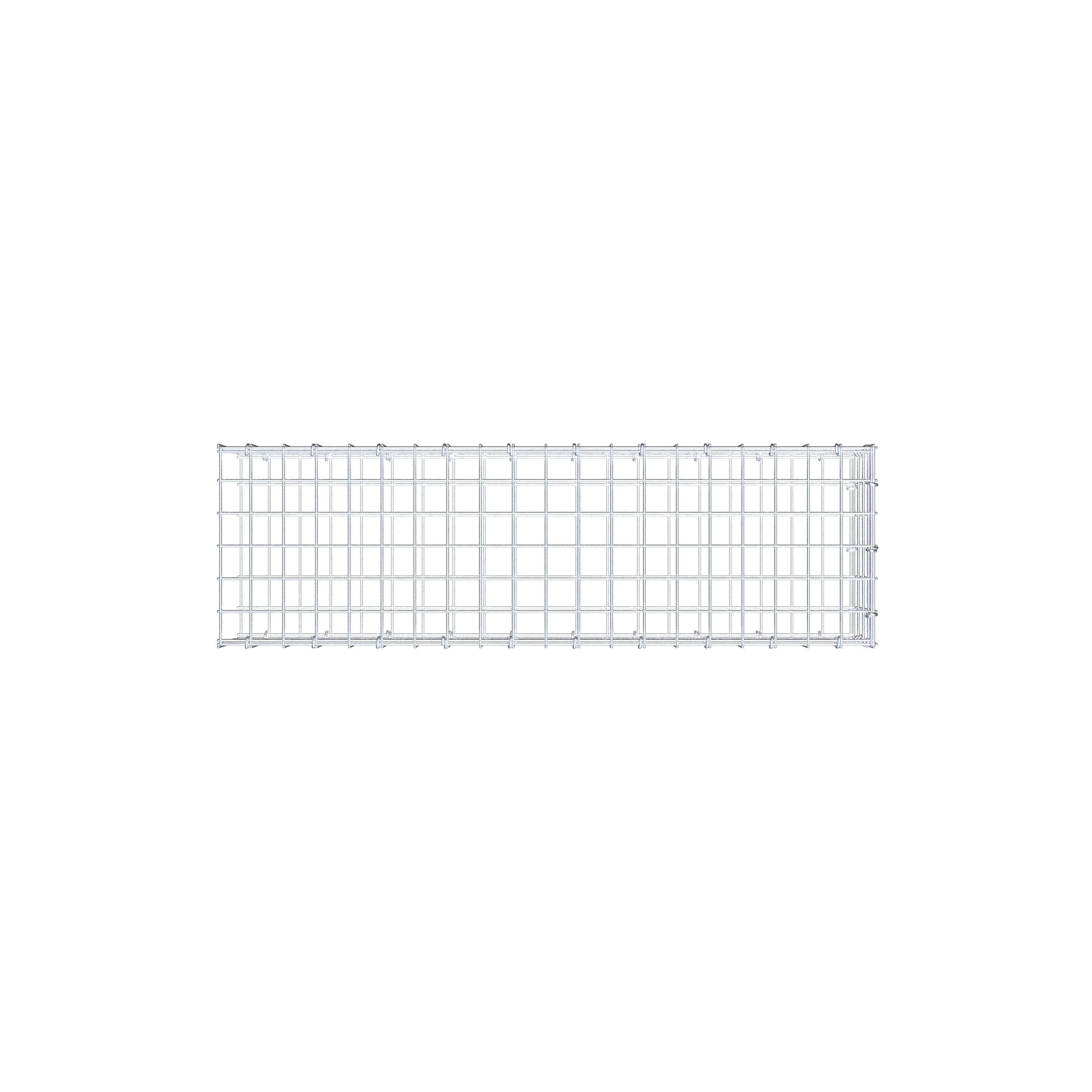 Add-on schanskorf type 2 100 cm x 20 cm x 30 cm (L x H x D), maaswijdte 5 cm x 5 cm, C-ring