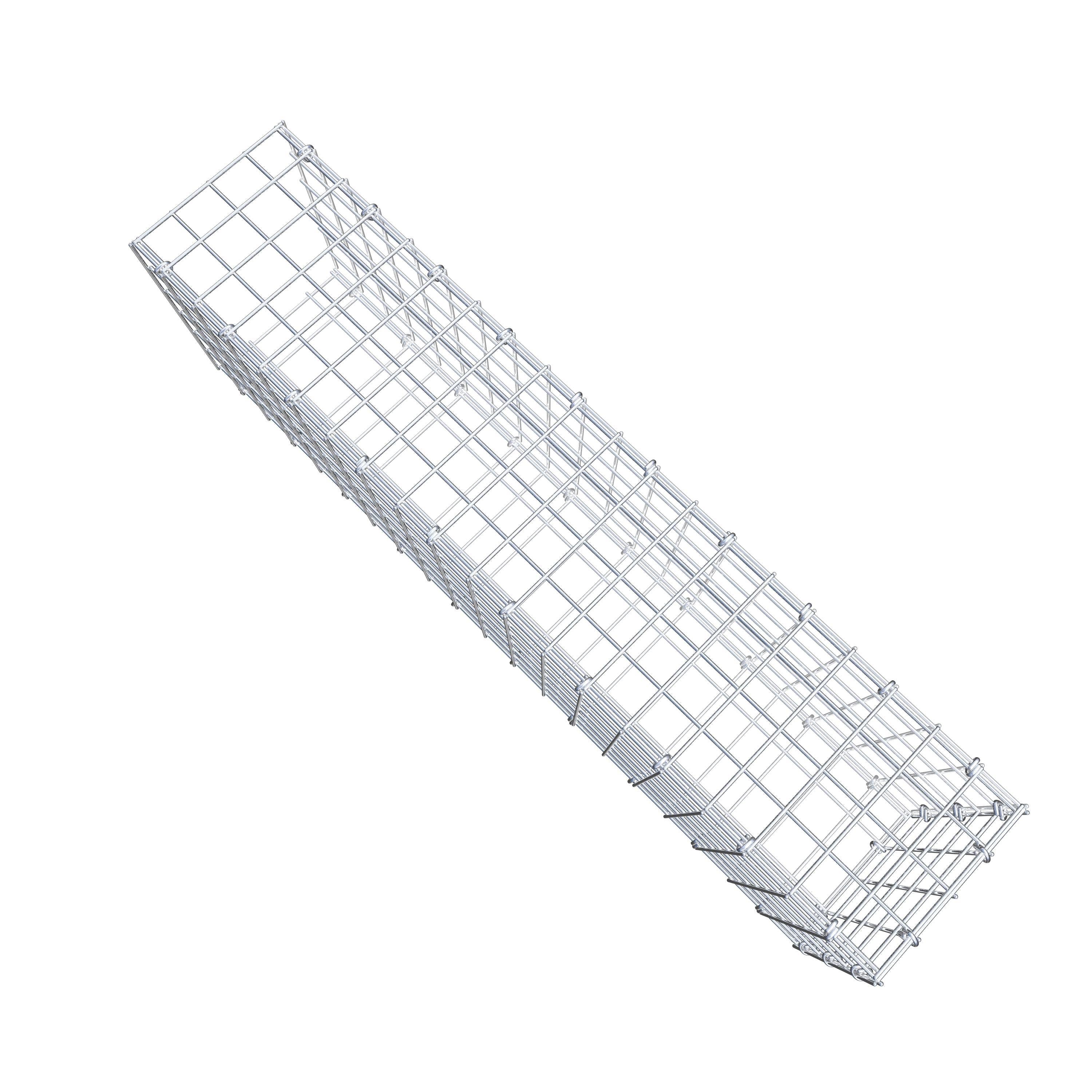 Mounted gabion type 2 100 cm x 30 cm x 20 cm (L x H x D), mesh size 5 cm x 5 cm, C-ring