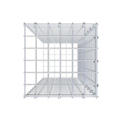 Gavión adicional tipo 2 100 cm x 30 cm x 30 cm (L x A x P), malla 5 cm x 5 cm, anillo en C