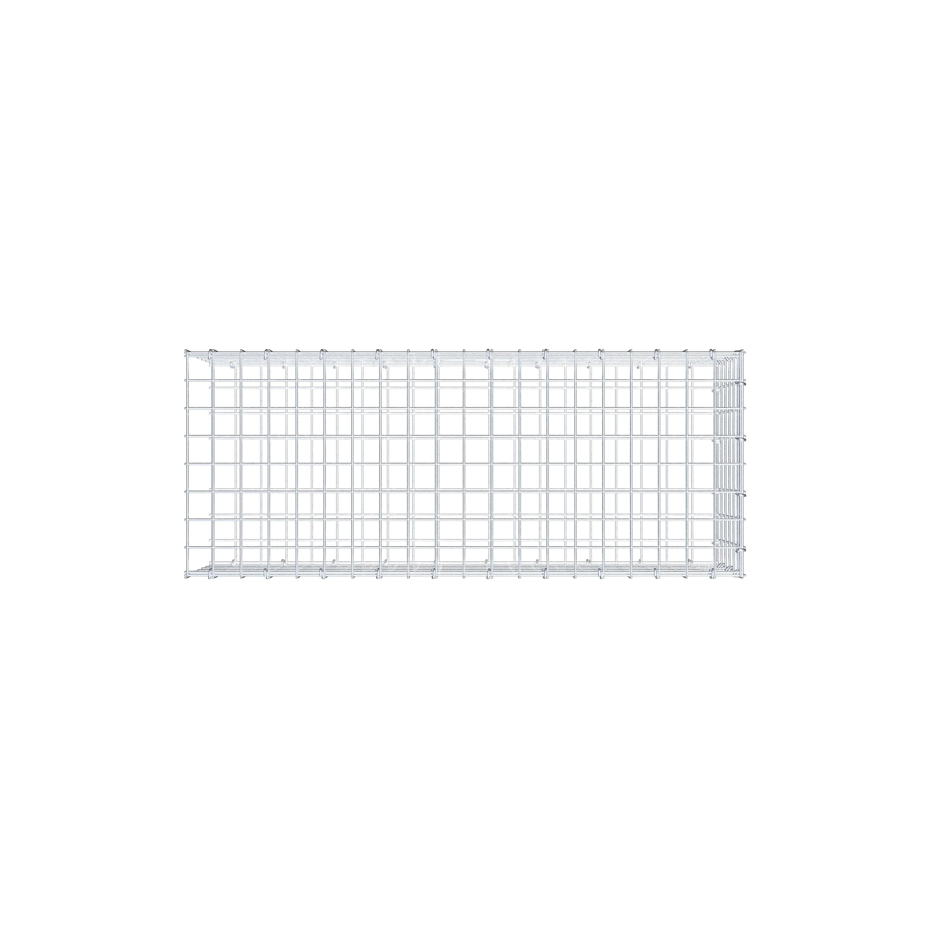 Anbaugabione Typ 2 100 cm x 30 cm x 40 cm (L x H x T), Maschenweite 5 cm x 5 cm, C-Ring