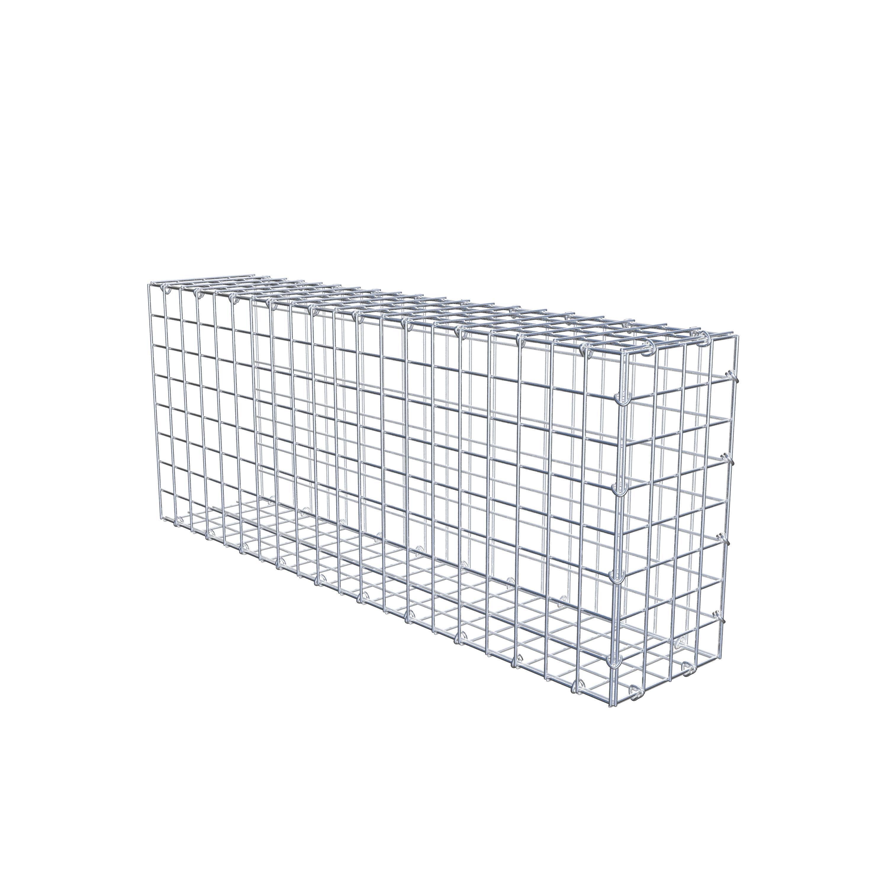 Monteret gabion type 2 100 cm x 40 cm x 20 cm (L x H x D), maskestørrelse 5 cm x 5 cm, C-ring