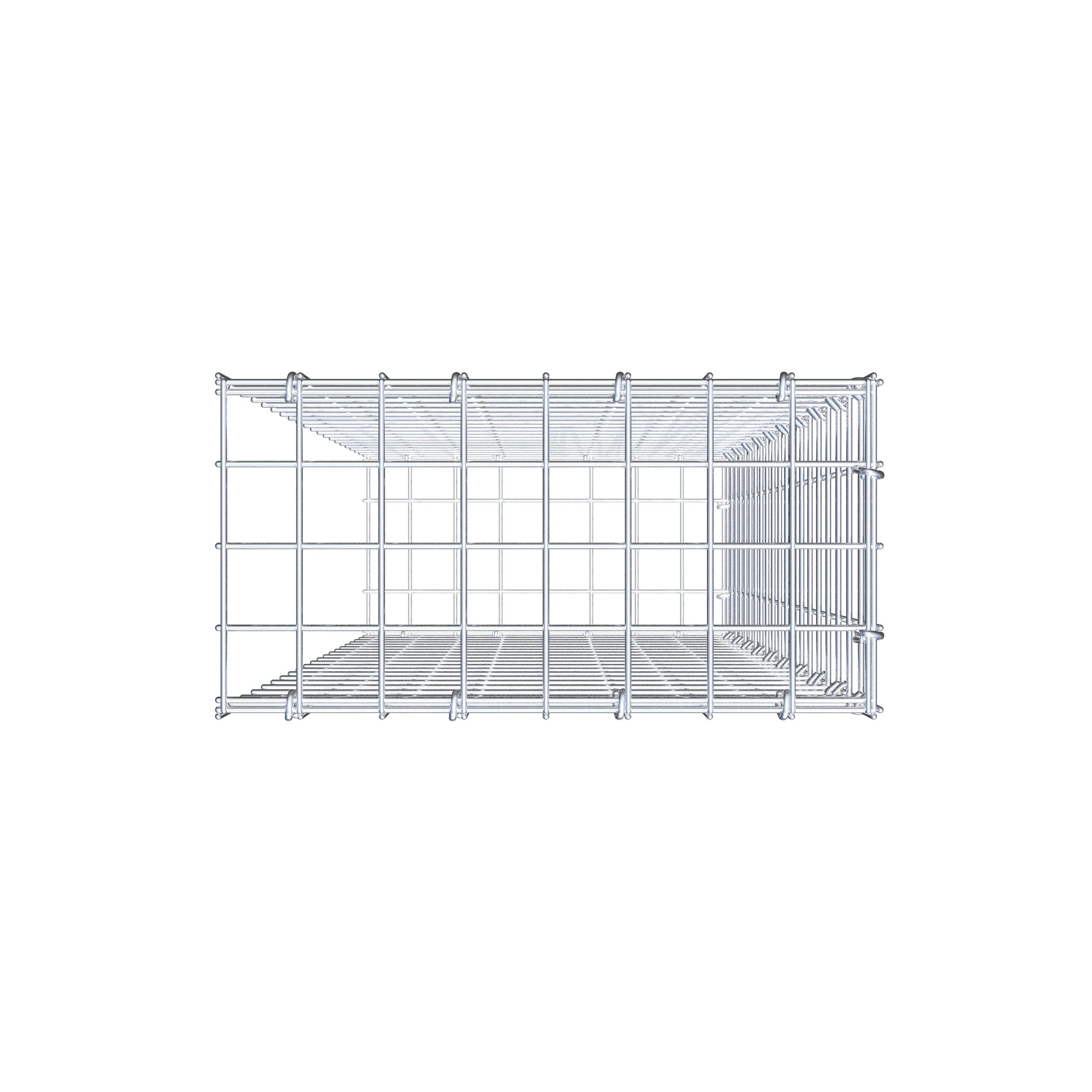 Anbaugabione Typ 2 100 cm x 40 cm x 20 cm (L x H x T), Maschenweite 5 cm x 5 cm, C-Ring