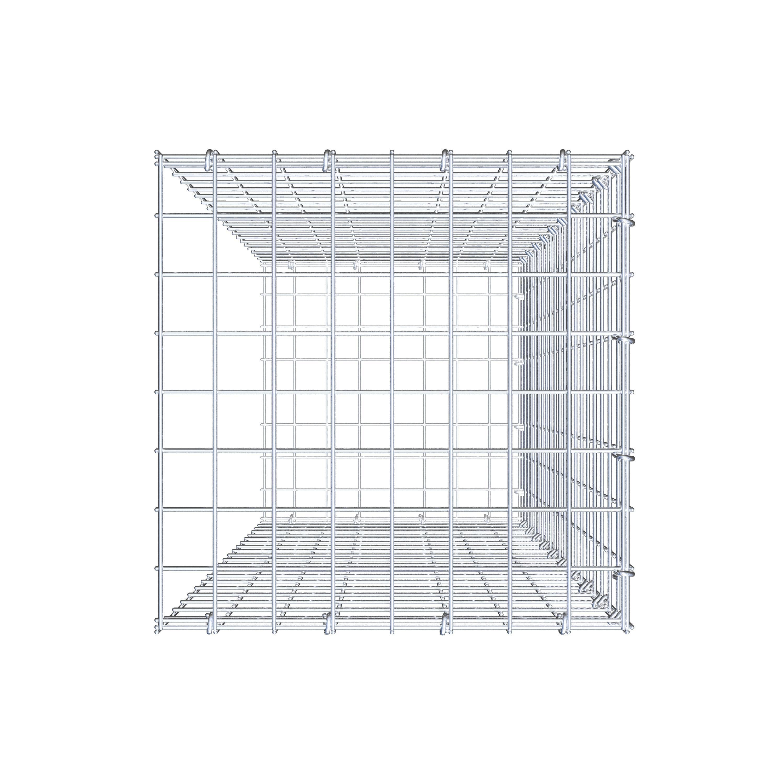 Gabião Tipo 2 100 cm x 40 cm x 40 cm (C x A x P), malhagem 5 cm x 5 cm, anel C