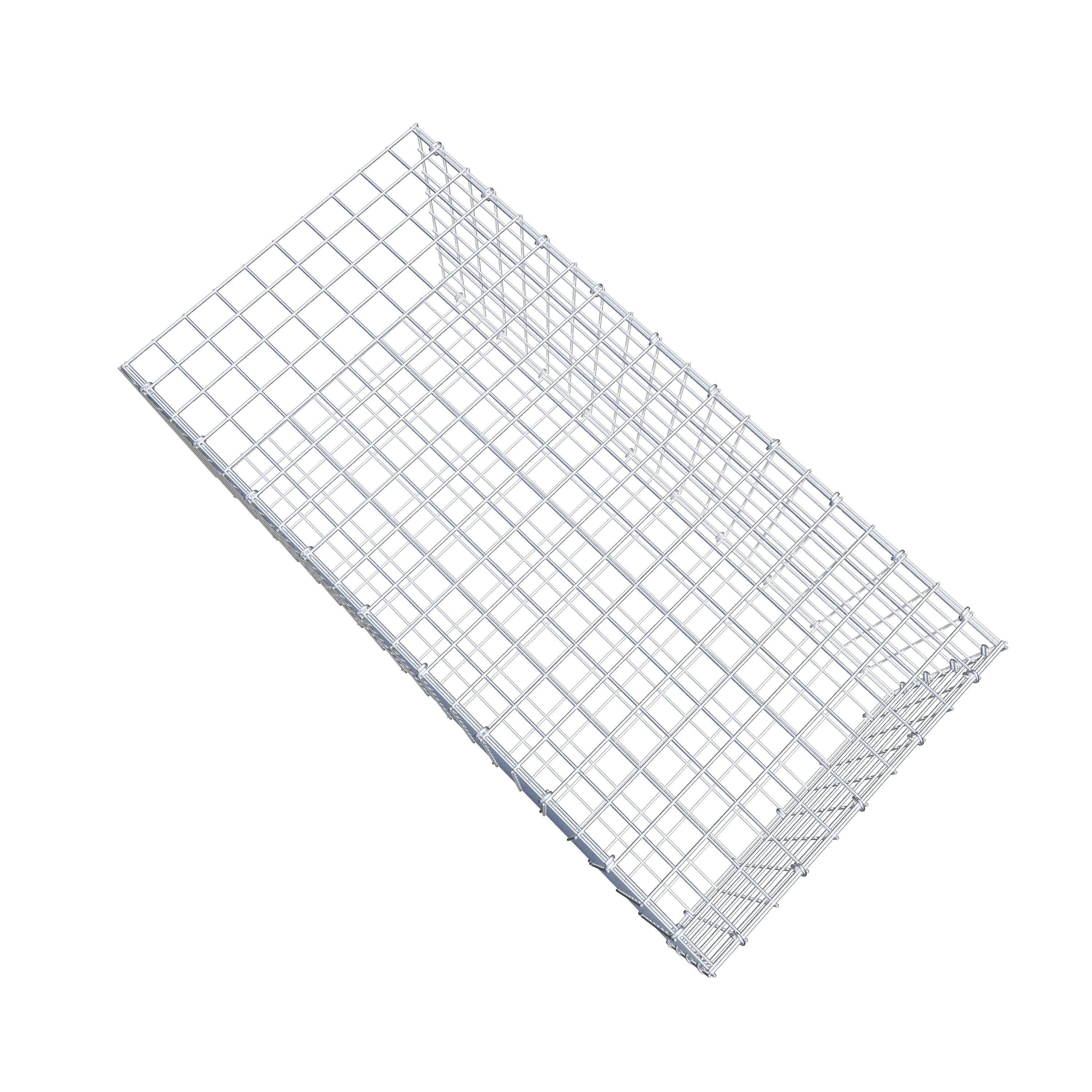 Anbaugabione Typ 2 100 cm x 40 cm x 50 cm (L x H x T), Maschenweite 5 cm x 5 cm, C-Ring