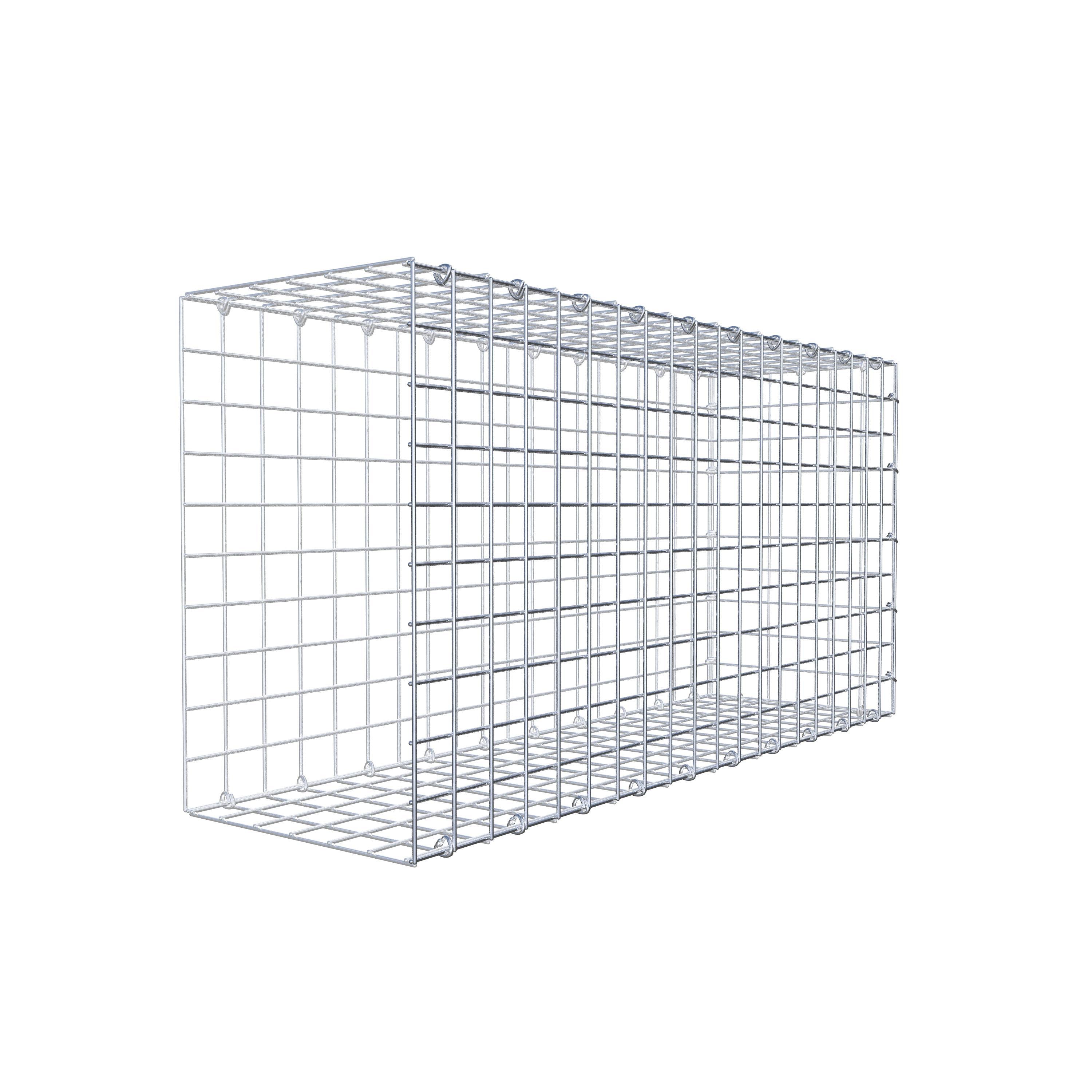 Monteret gabion type 2 100 cm x 50 cm x 30 cm (L x H x D), maskestørrelse 5 cm x 5 cm, C-ring