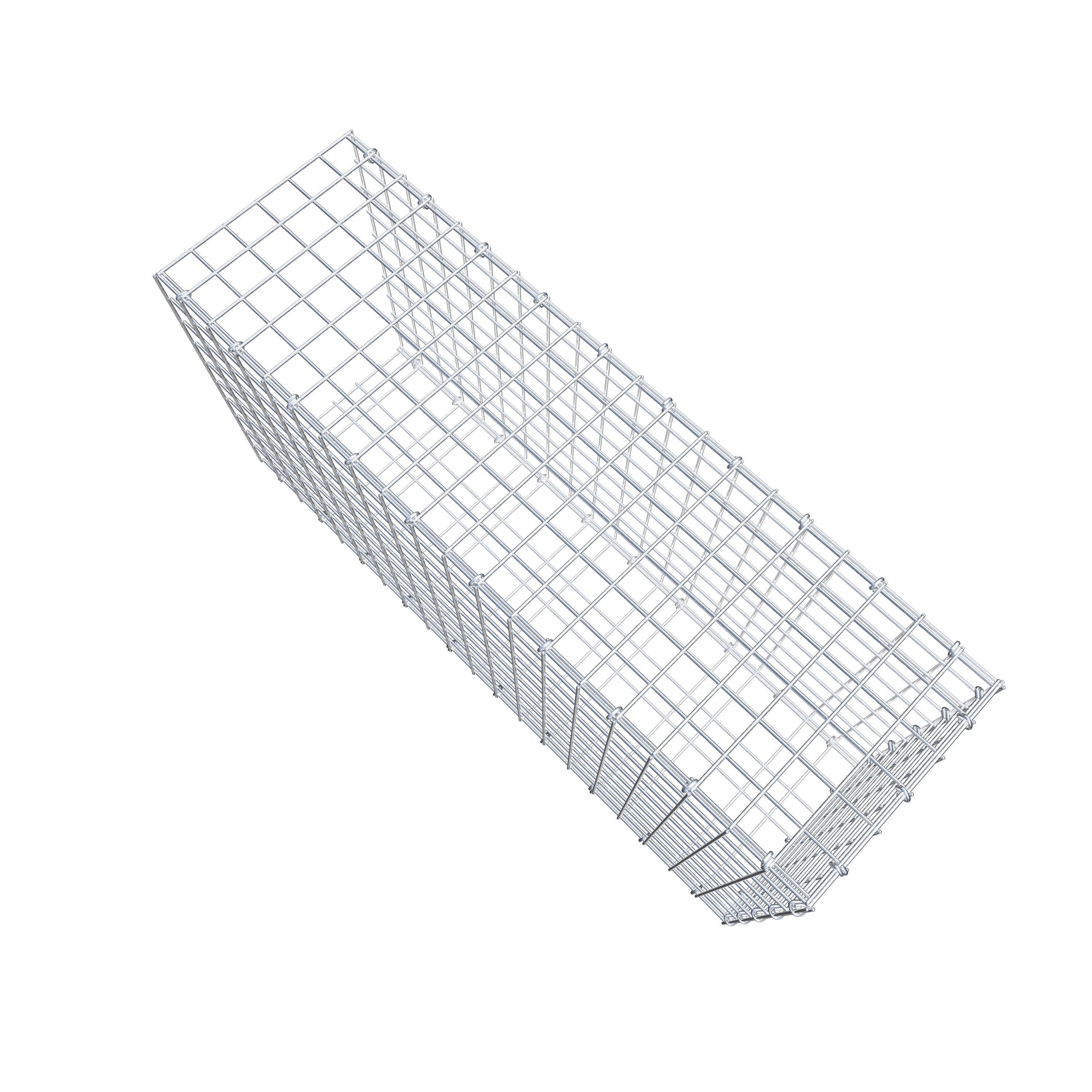 Monteret gabion type 2 100 cm x 50 cm x 30 cm (L x H x D), maskestørrelse 5 cm x 5 cm, C-ring